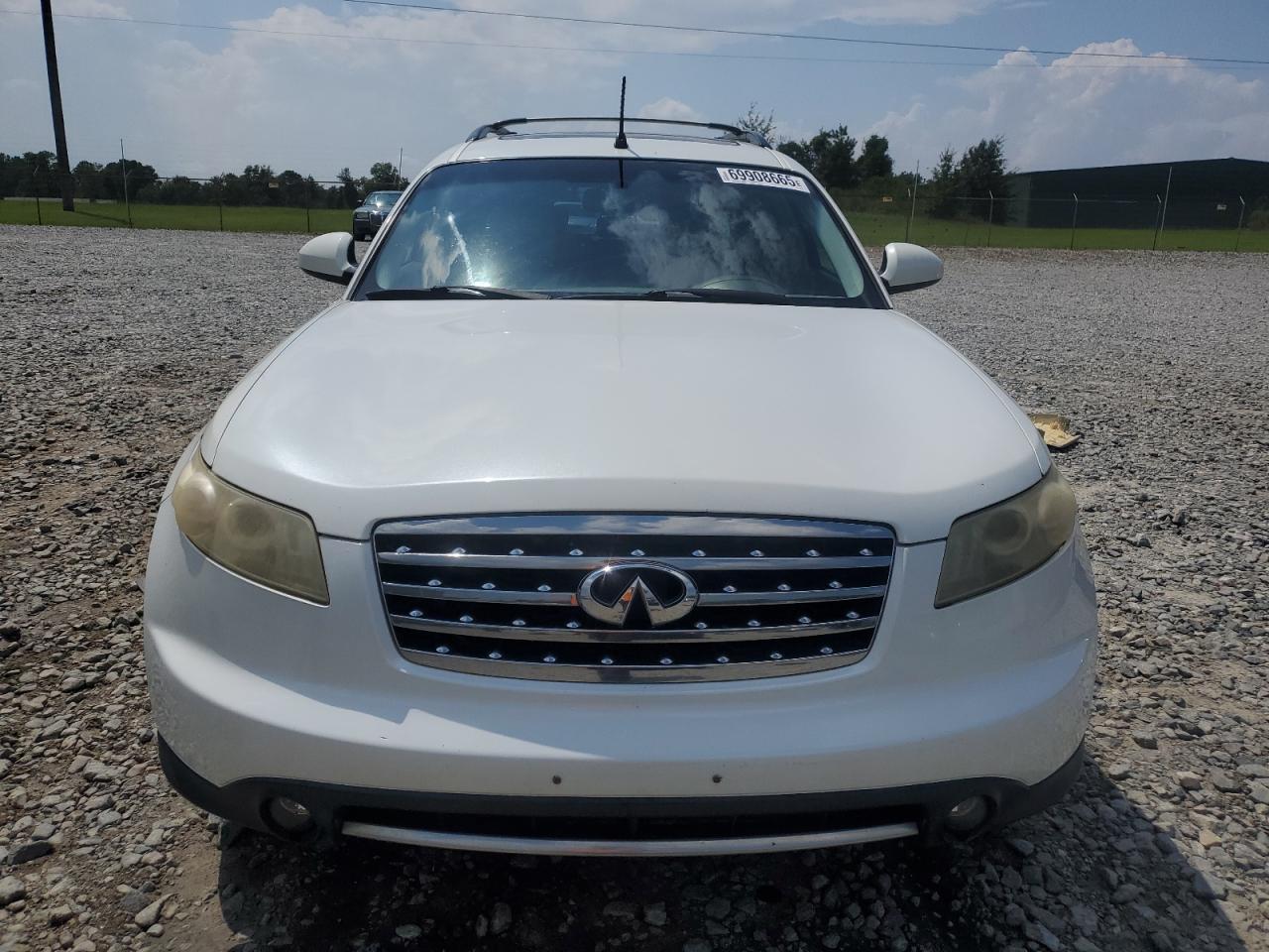 2007 Infiniti Fx35 White vin: JNRAS08WX7X204104