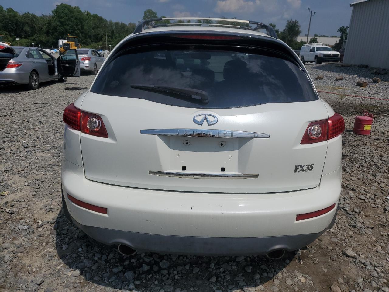 2007 Infiniti Fx35 White vin: JNRAS08WX7X204104