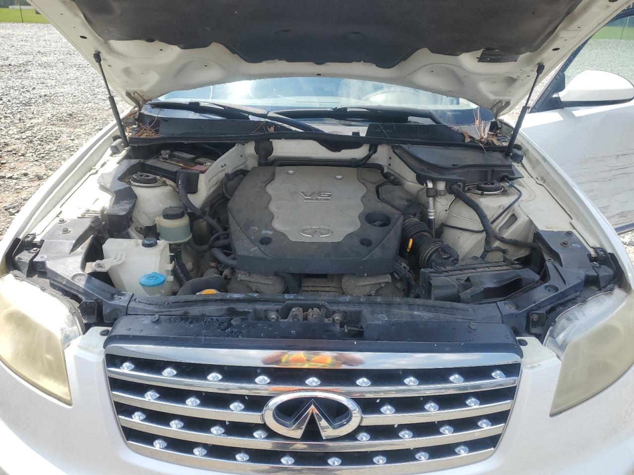 2007 Infiniti Fx35 White vin: JNRAS08WX7X204104