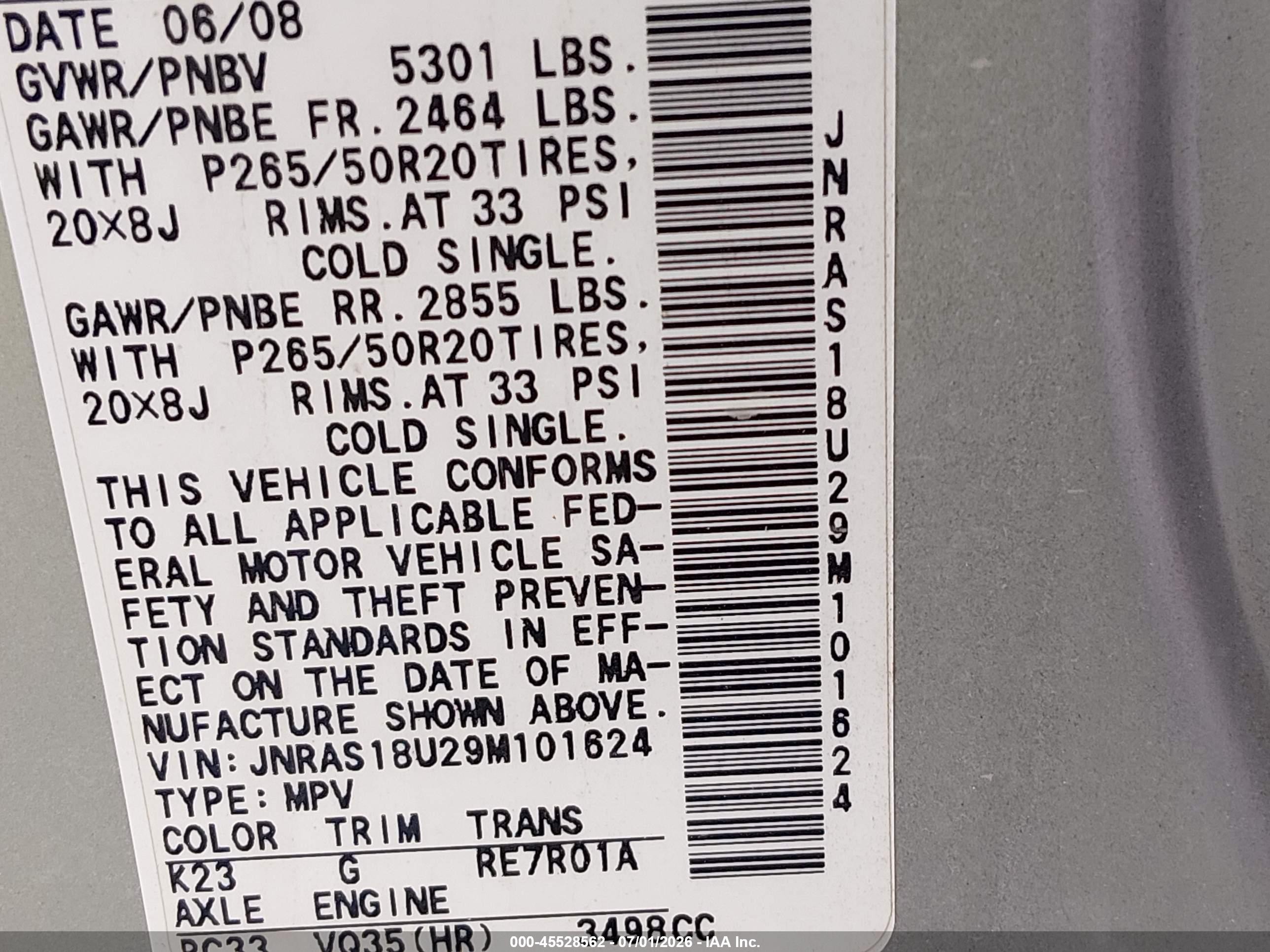 2009 Infiniti Fx35   Silver vin: JNRAS18U29M101624