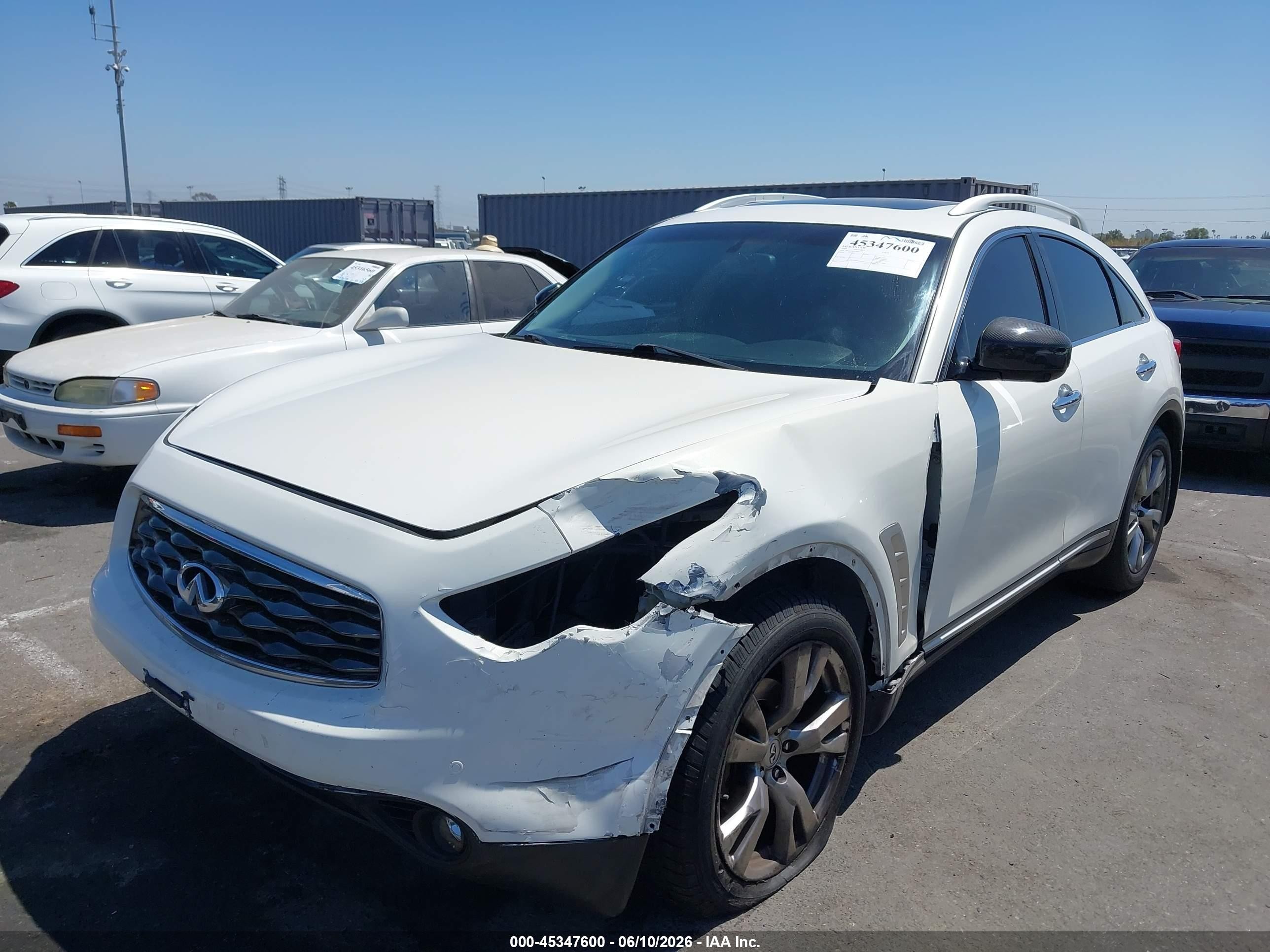 2009 Infiniti Fx35   Белый vin: JNRAS18U89m102843