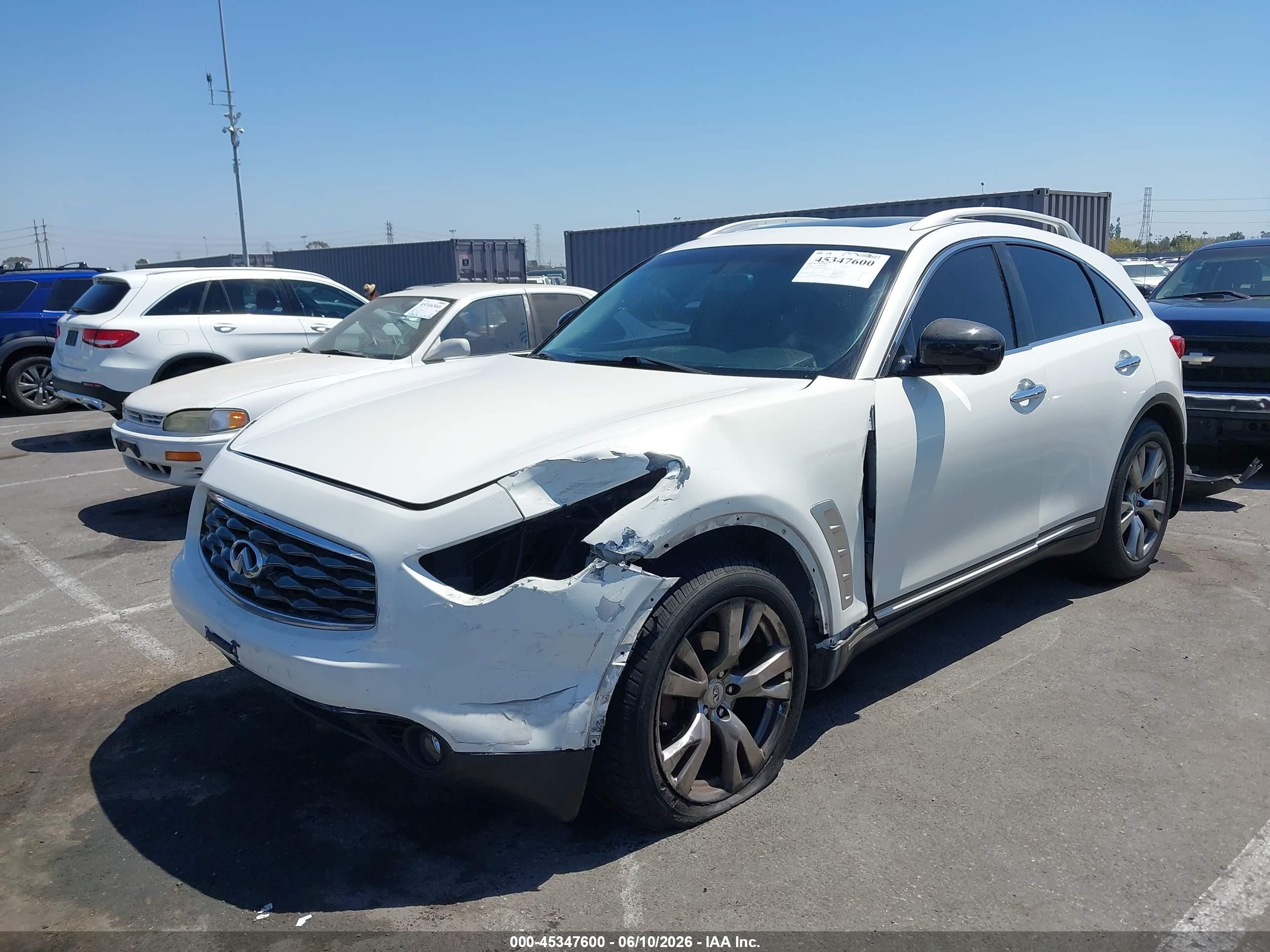 2009 Infiniti Fx35   Белый vin: JNRAS18U89m102843