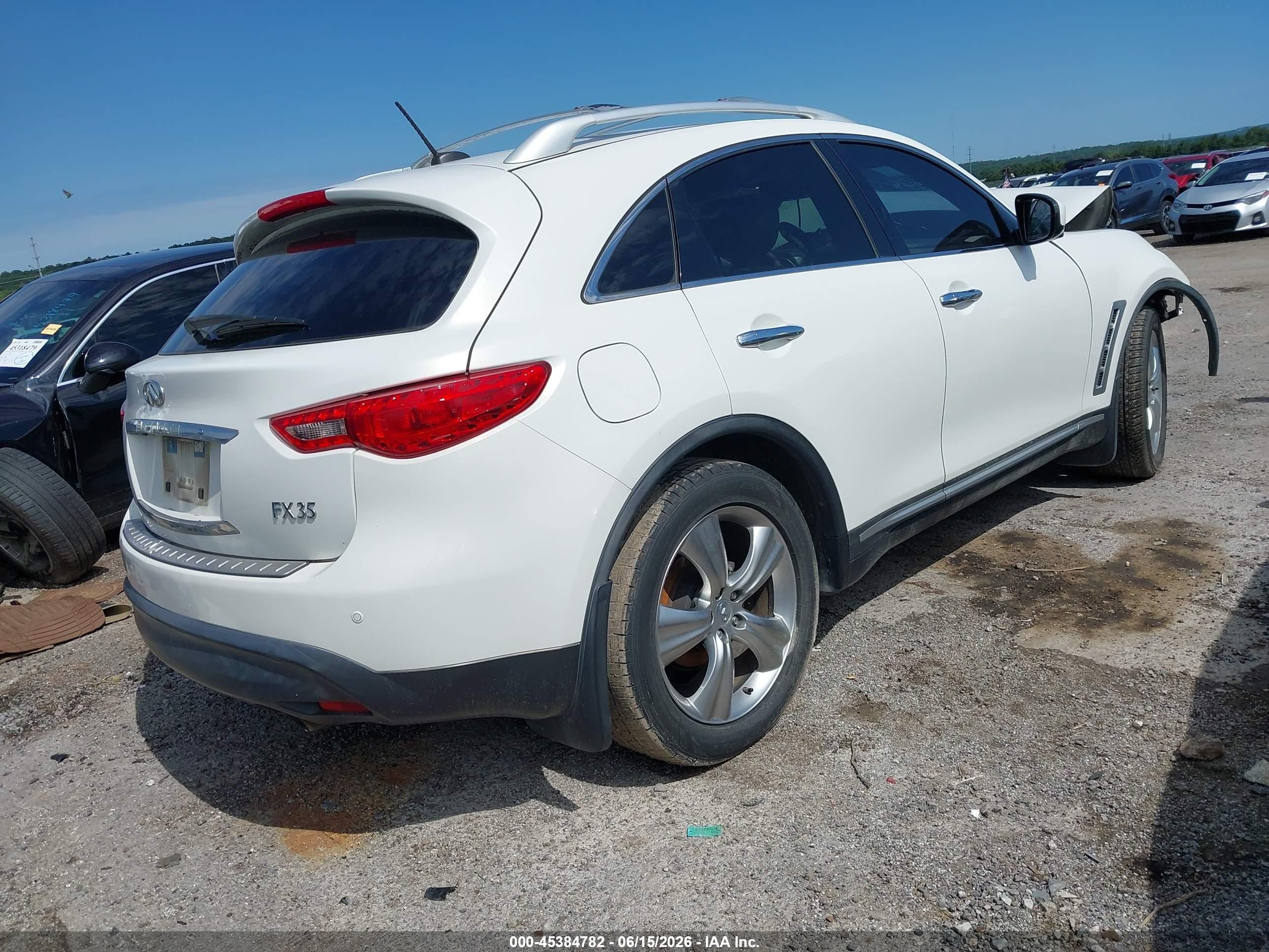 2009 Infiniti Fx35 White vin: JNRAS18W59M159244