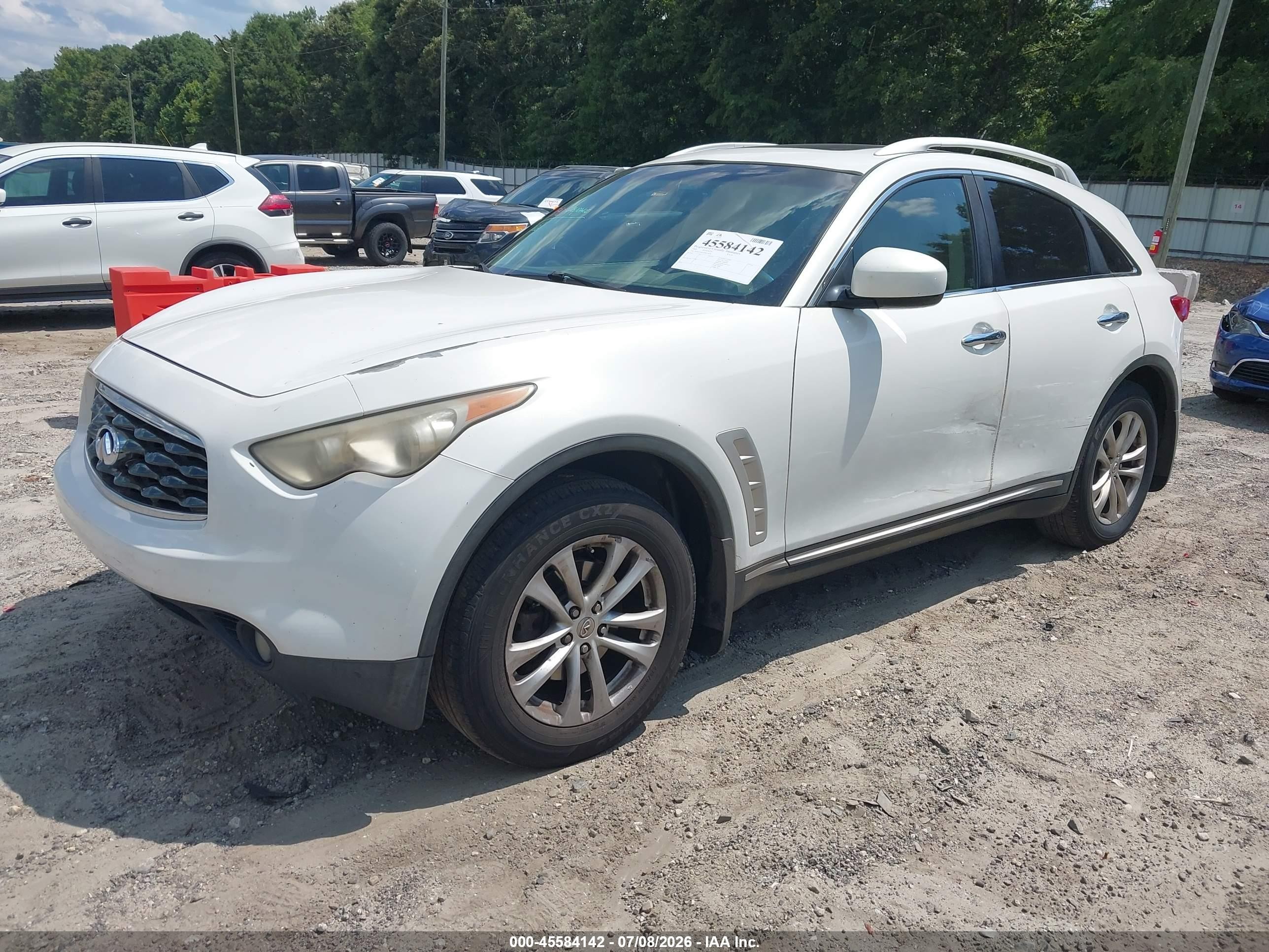2009 Infiniti Fx35   White vin: JNRAS18WX9M154878