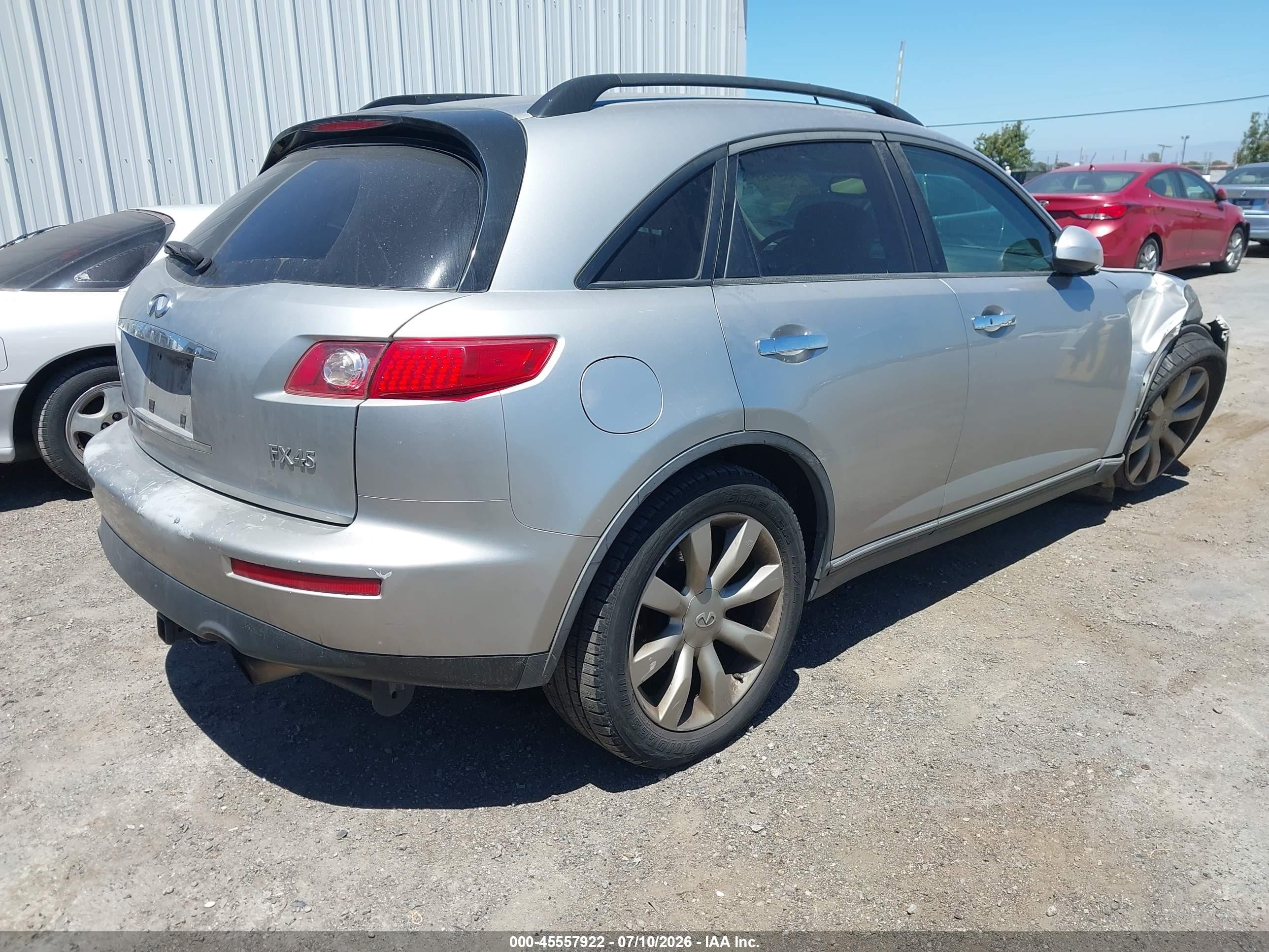 2003 Infiniti Fx45 Silver vin: JNRBS08W53X002981