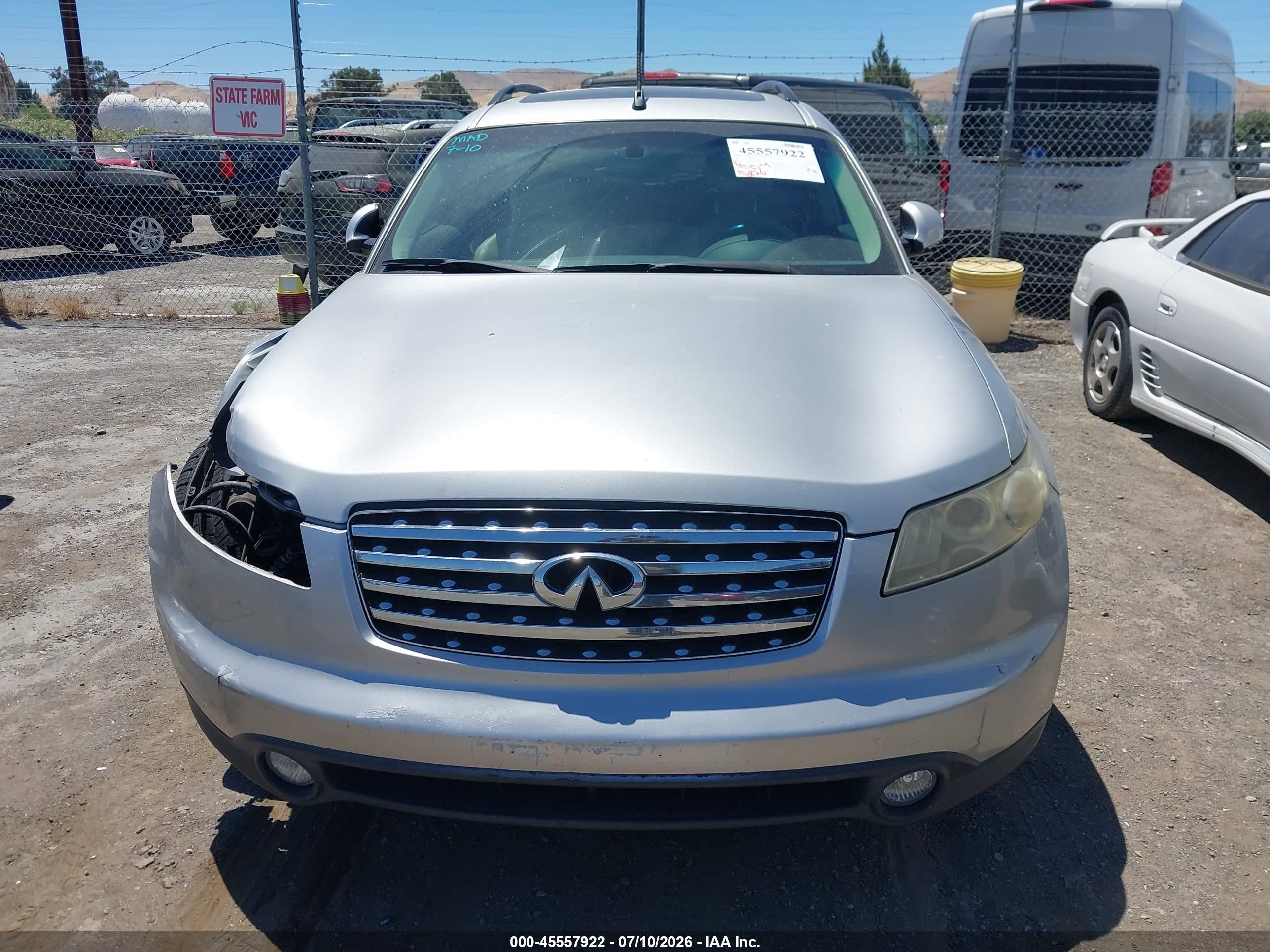 2003 Infiniti Fx45 Silver vin: JNRBS08W53X002981