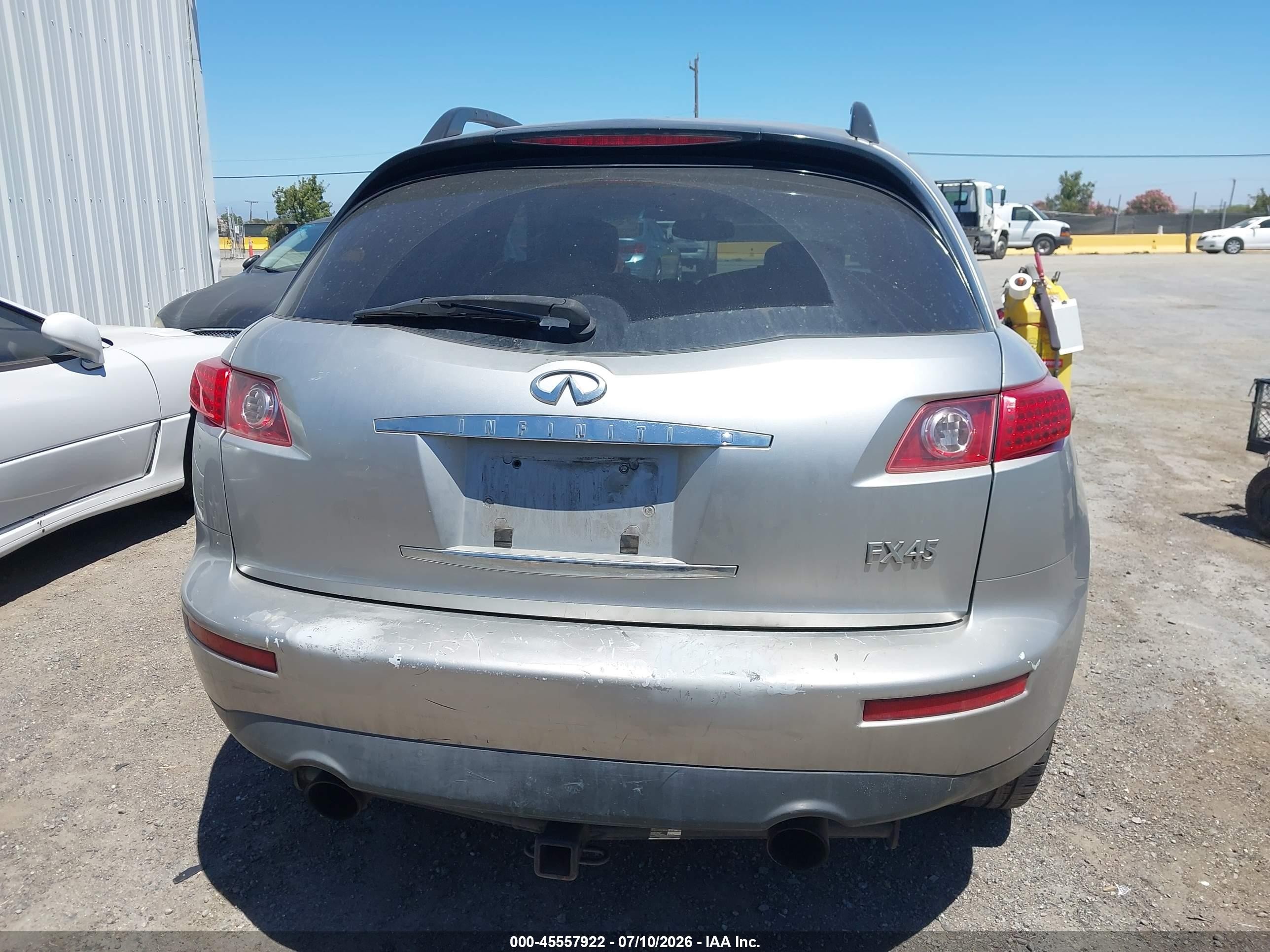 2003 Infiniti Fx45 Silver vin: JNRBS08W53X002981