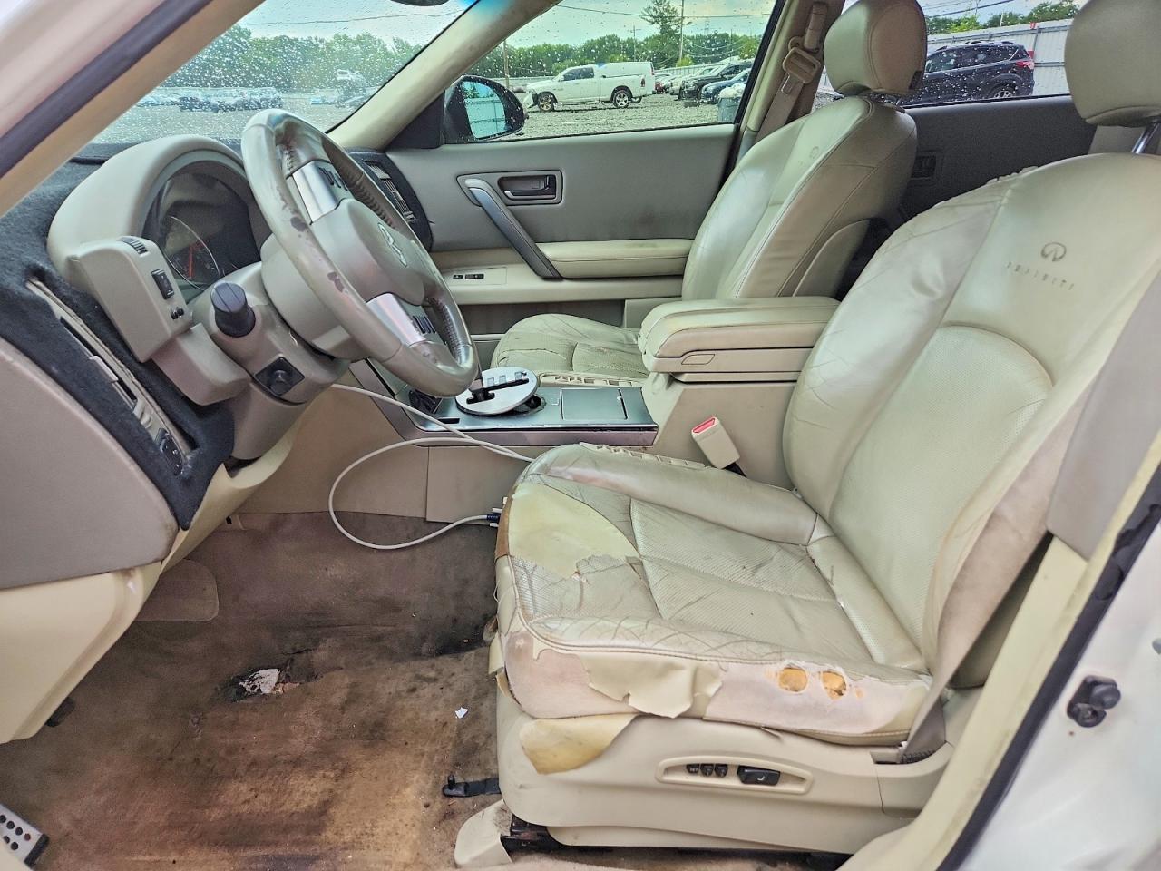 2005 Infiniti Fx45 Base White vin: JNRBS08W65X402289