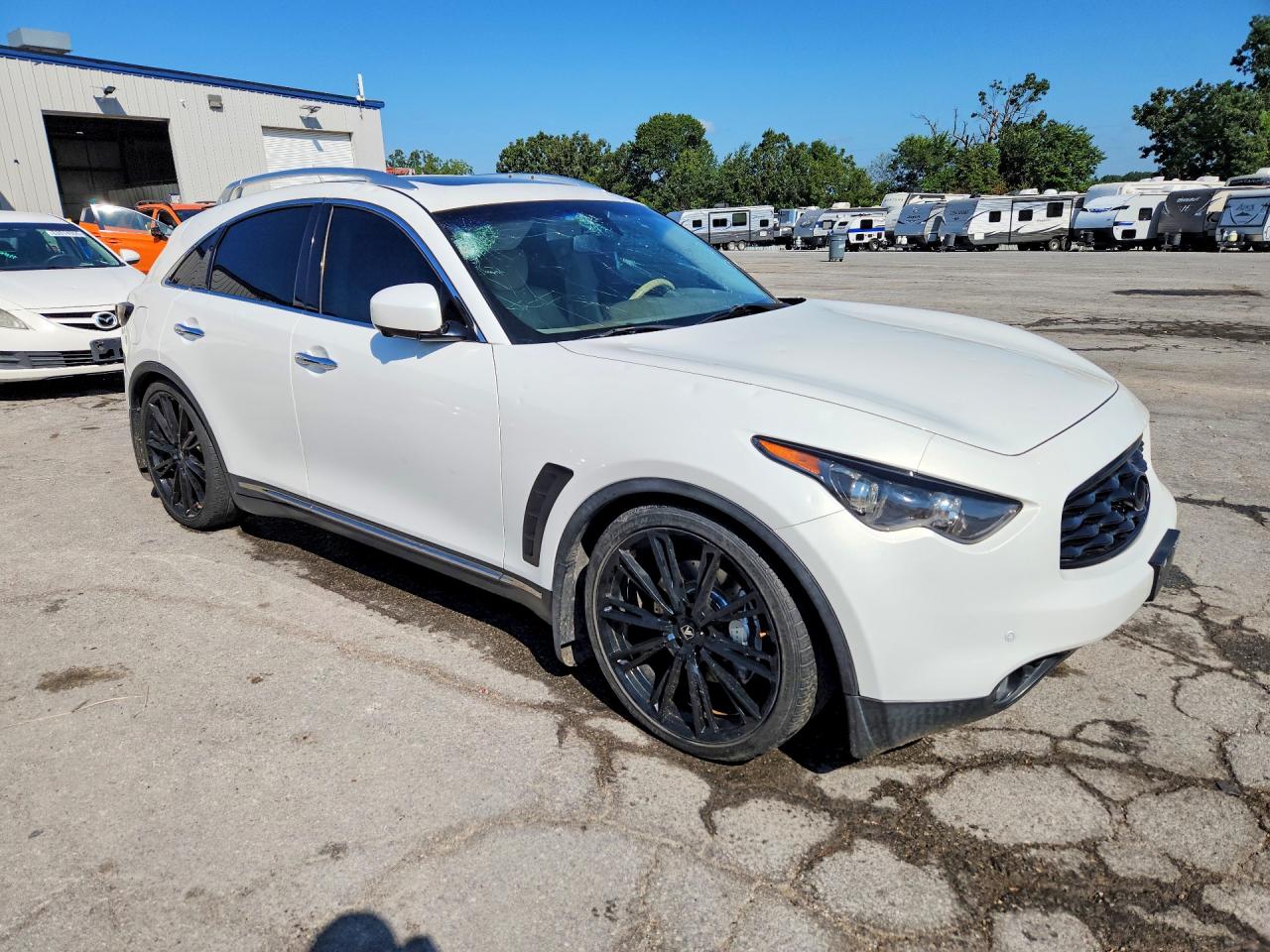 2009 Infiniti Fx50 Base White vin: JNRBS18W49M201620