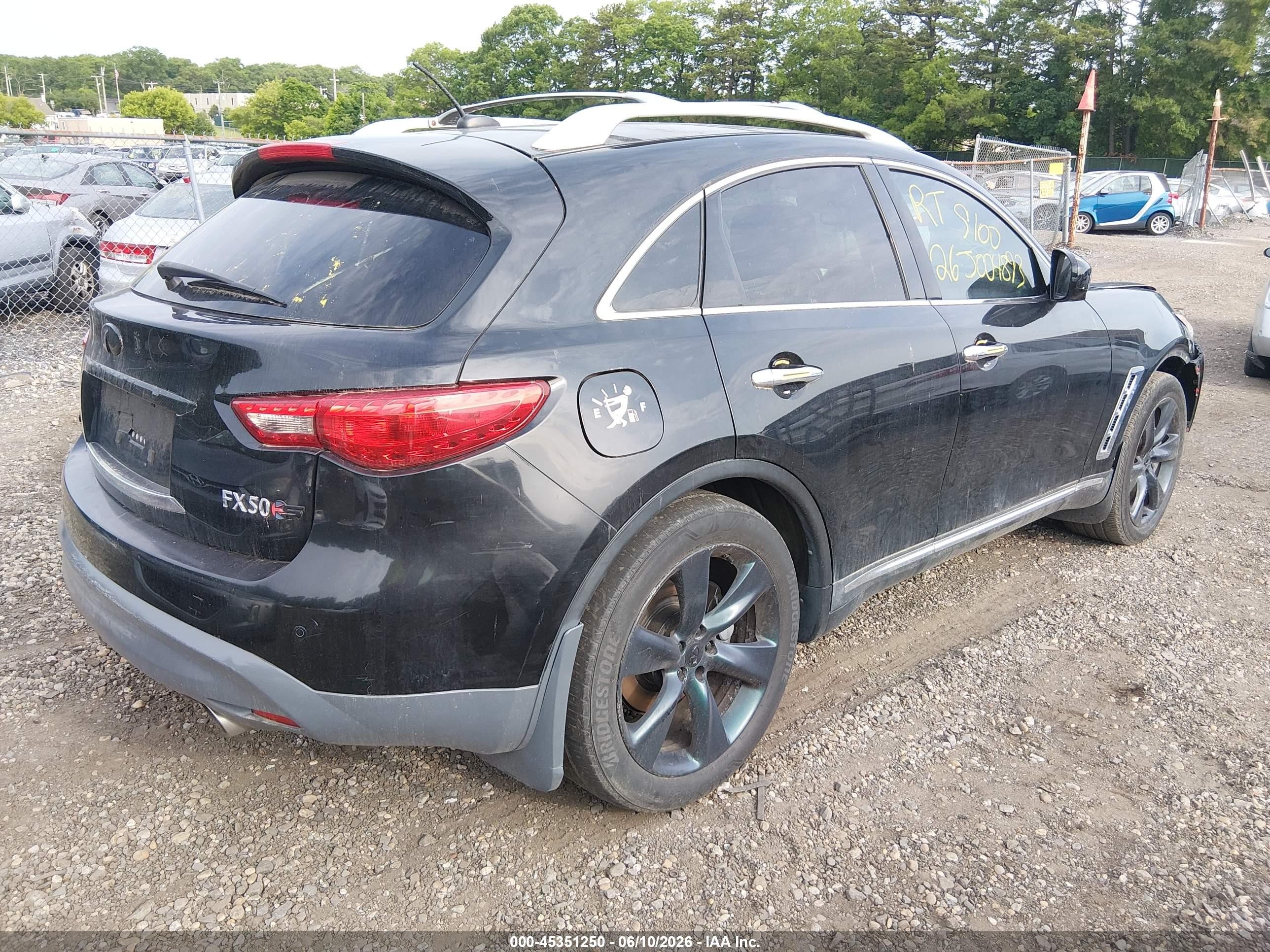 2009 Infiniti Fx50   Black vin: JNRBS18W59M201237