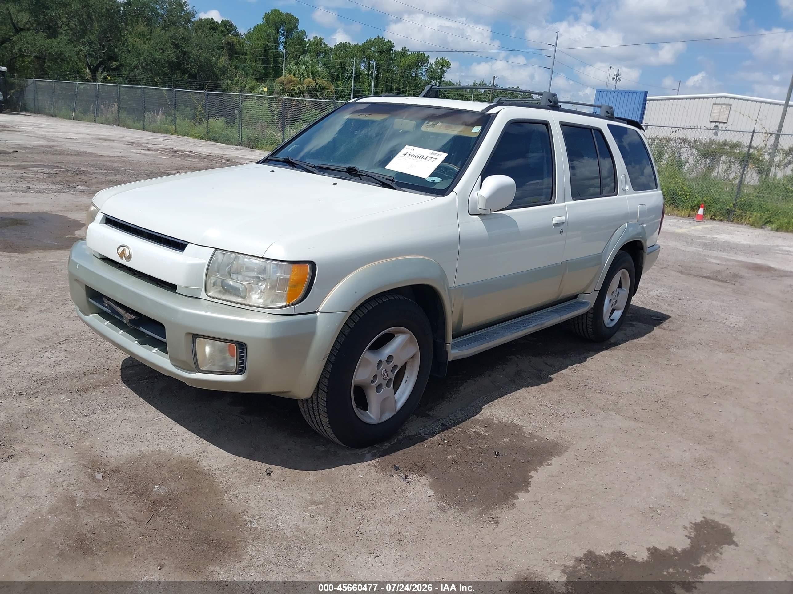 2002 Infiniti Qx4 Luxury White vin: JNRDR09X42W211371