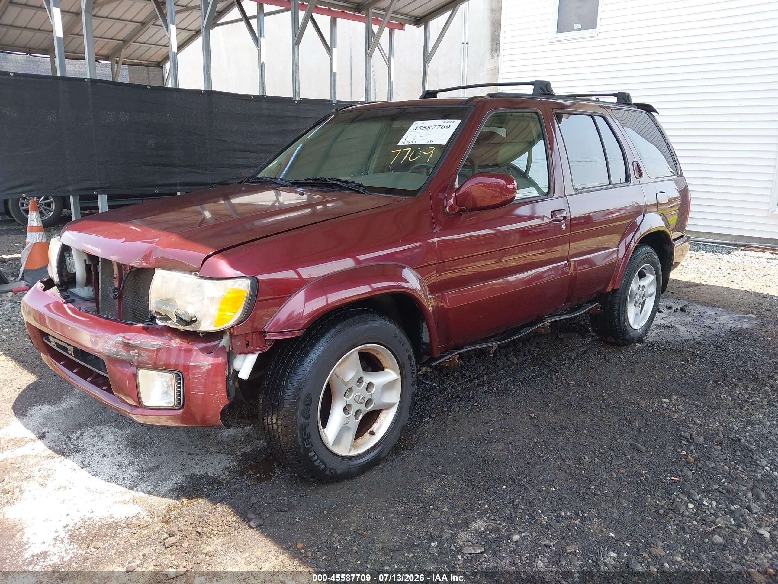 2002 Infiniti Qx4 Luxury Maroon vin: JNRDR09Y42W261504