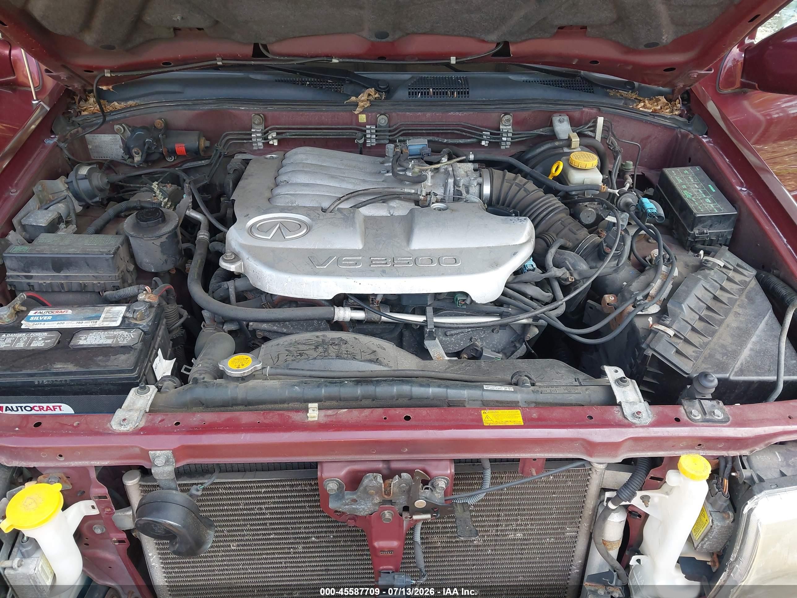 2002 Infiniti Qx4 Luxury Maroon vin: JNRDR09Y42W261504