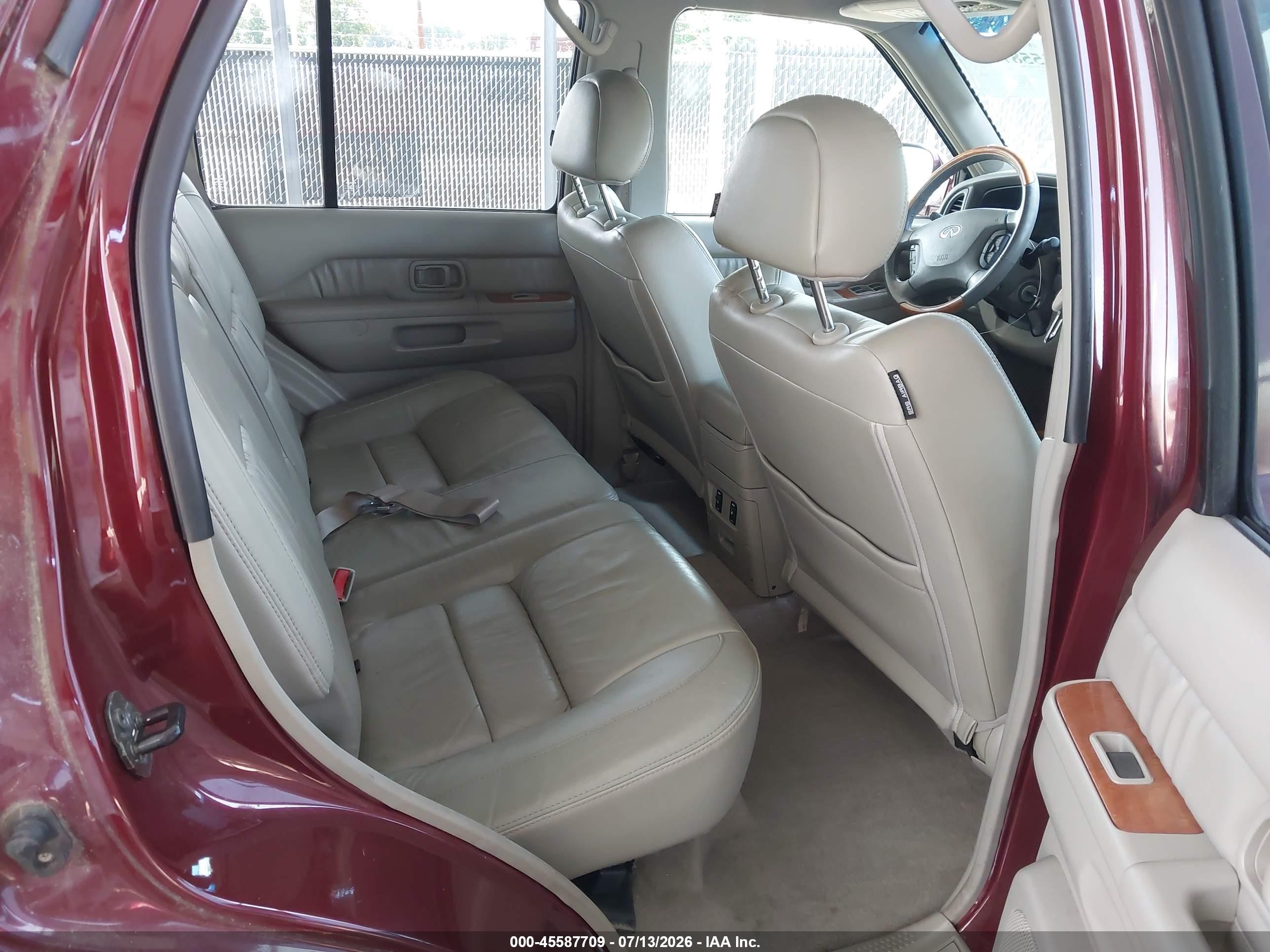 2002 Infiniti Qx4 Luxury Maroon vin: JNRDR09Y42W261504