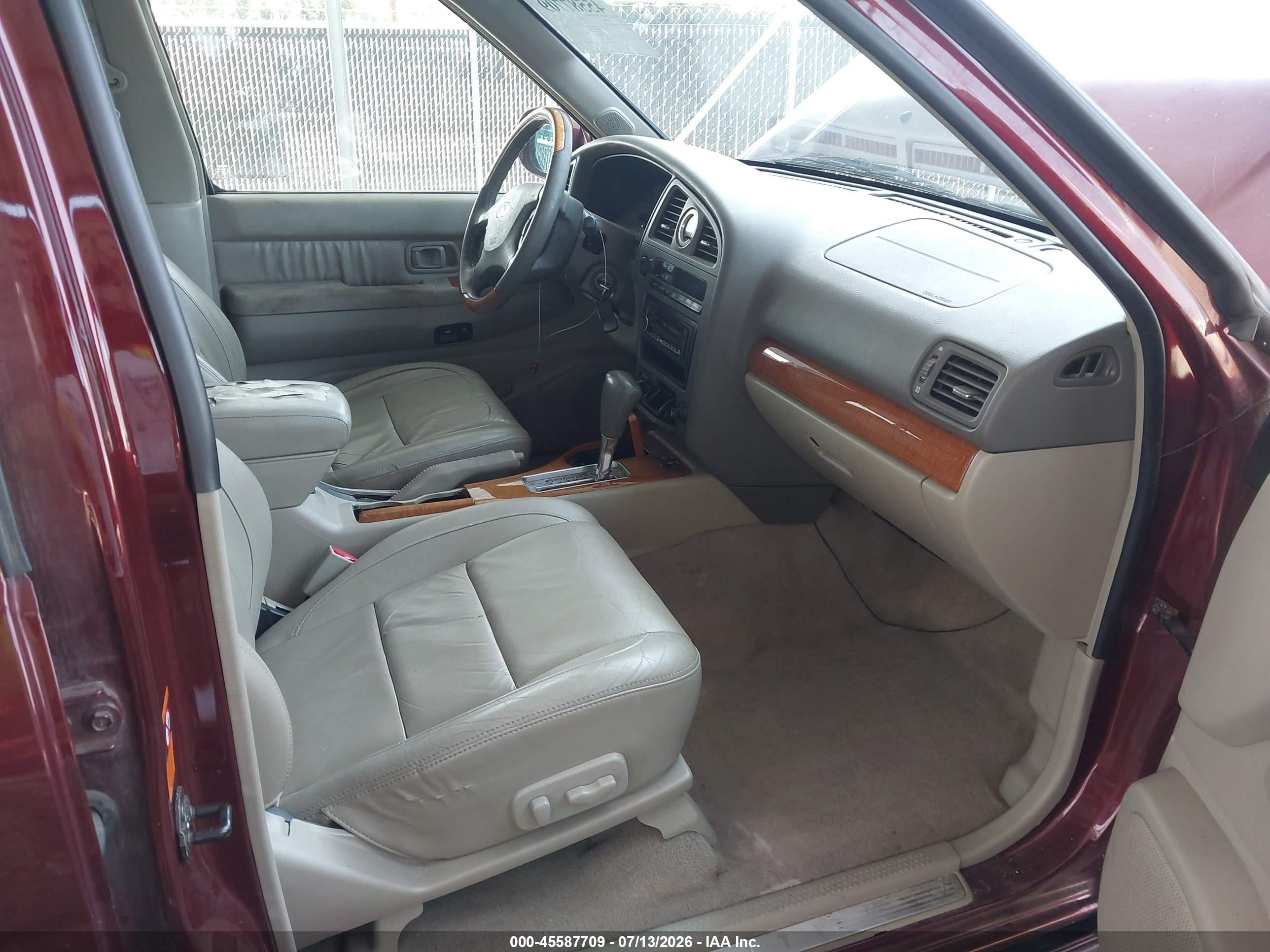 2002 Infiniti Qx4 Luxury Maroon vin: JNRDR09Y42W261504