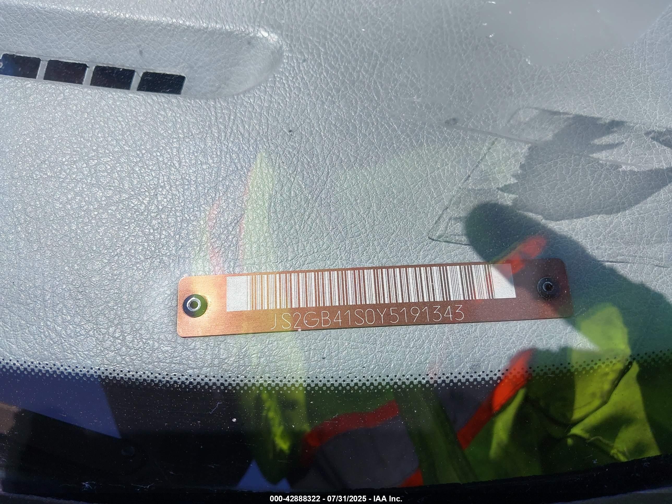 2000 Suzuki Esteem Gl 1.8/glx 1.8/glx+ Blue vin: JS2GB41S0Y5191343