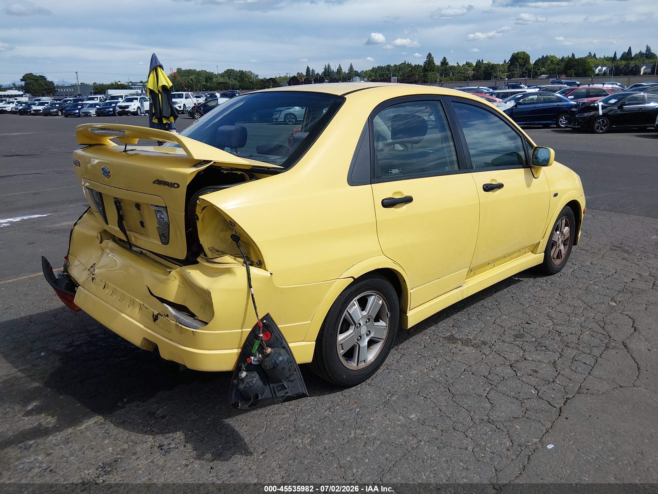 2003 Suzuki Aerio Gs/s Желтый vin: JS2RA41S935152545