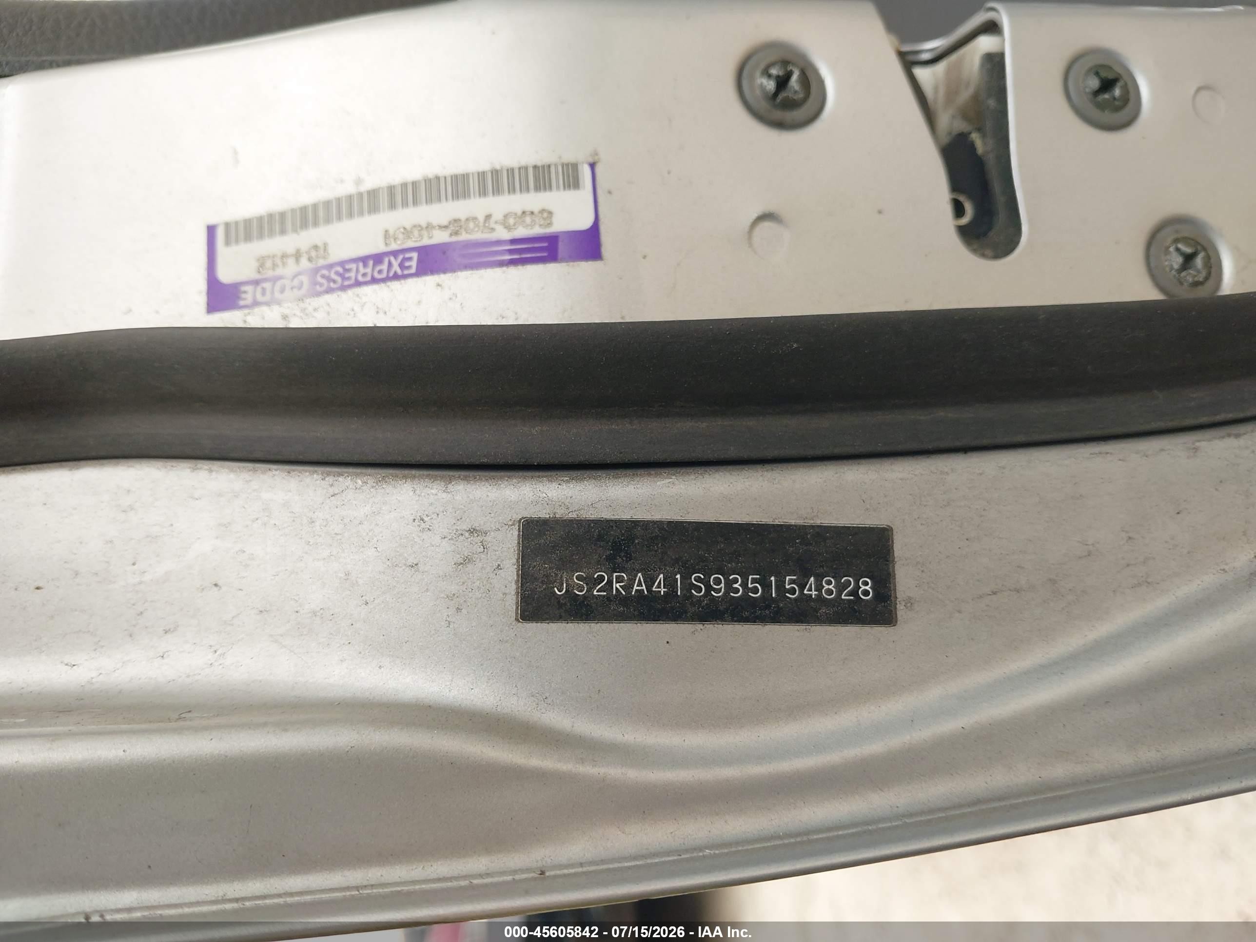 2003 Suzuki Aerio Gs/s Silver vin: JS2RA41S935154828