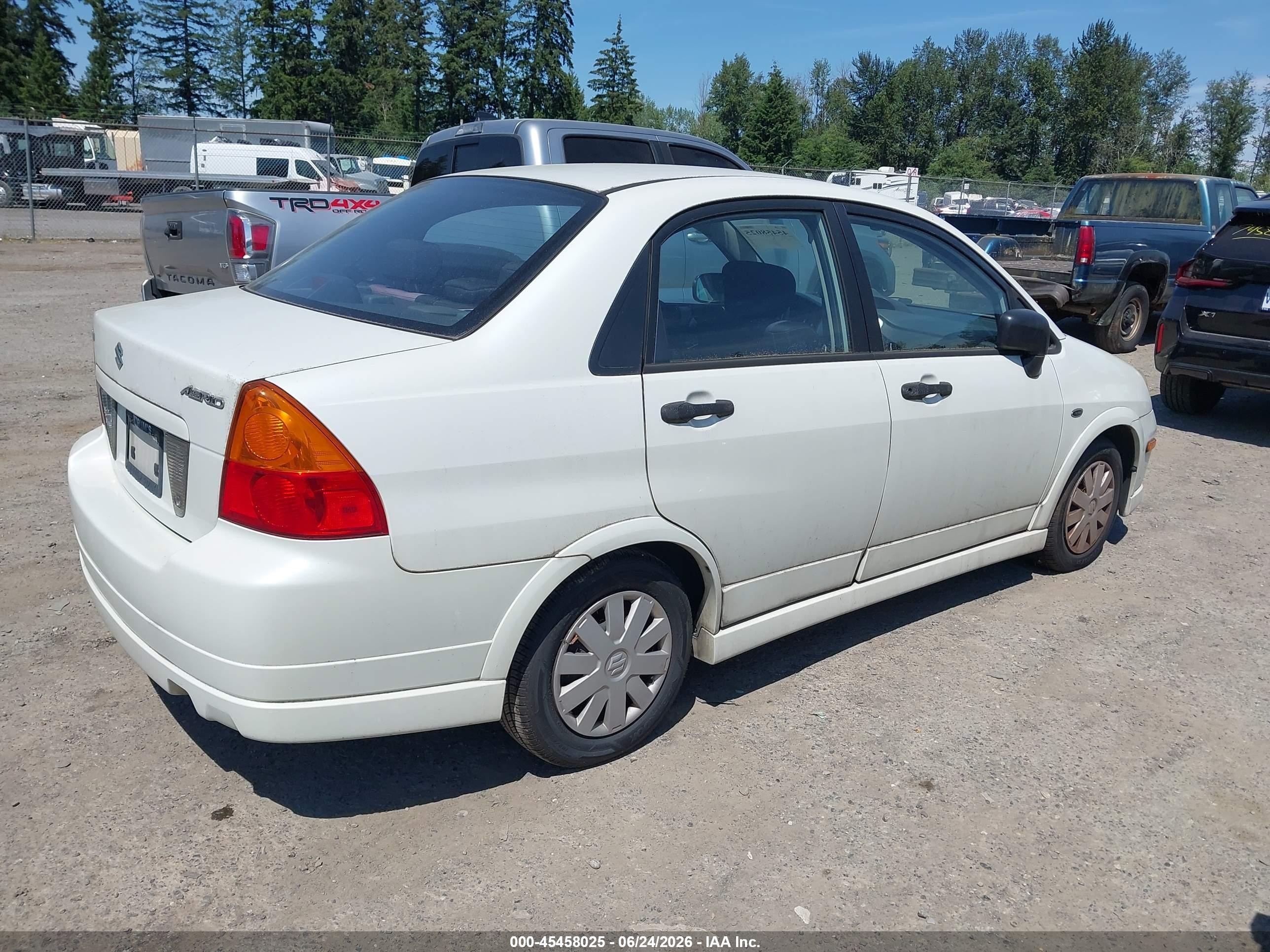 2007 Suzuki Aerio   White vin: JS2RA62S075353783