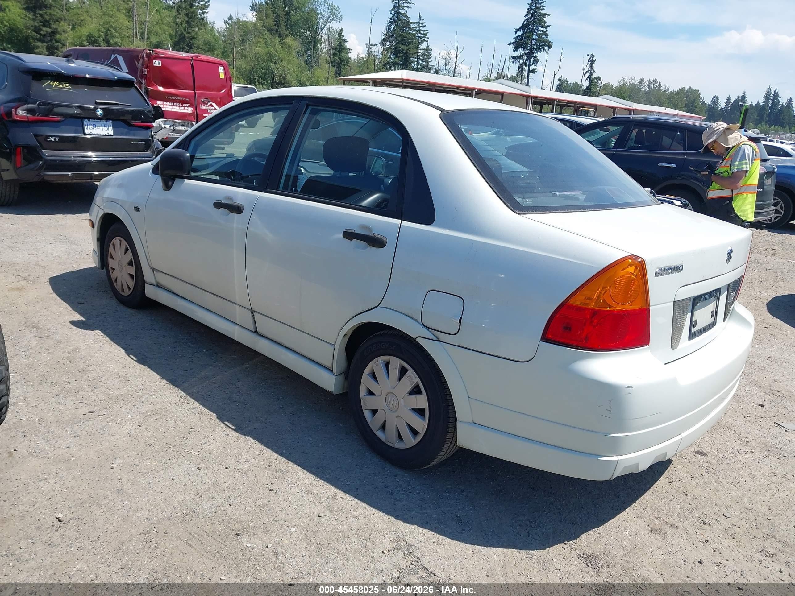 2007 Suzuki Aerio   White vin: JS2RA62S075353783