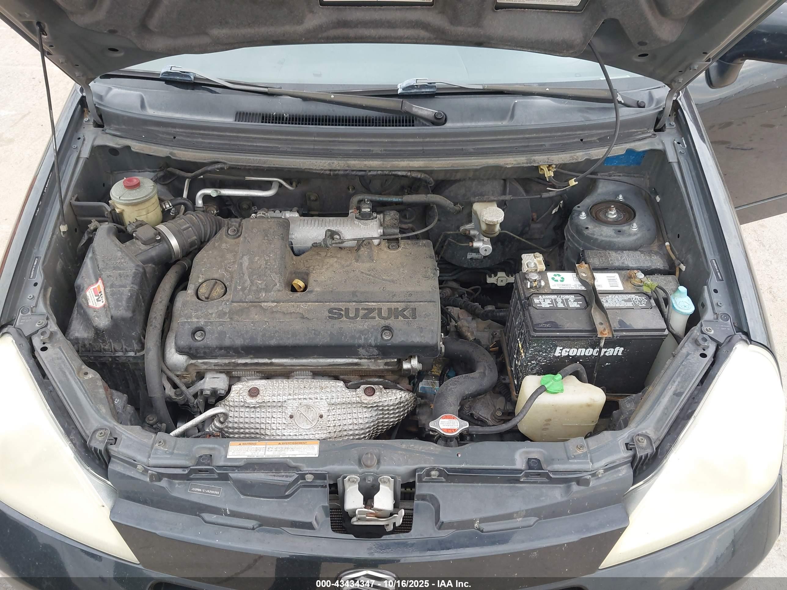 2004 Suzuki Aerio Lx/s Black vin: JS2RB61S145200355