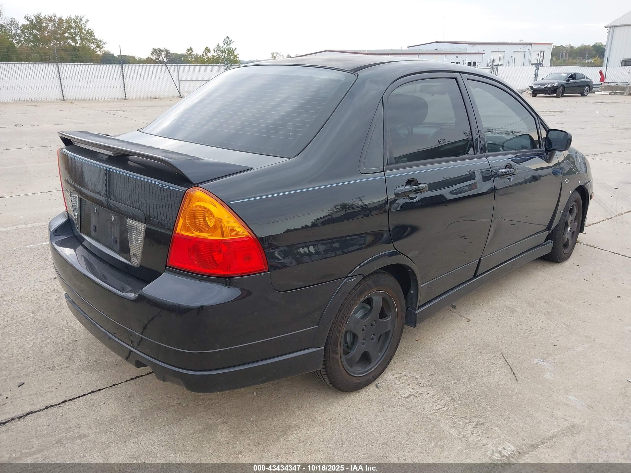 2004 Suzuki Aerio Lx/s Black vin: JS2RB61S145200355