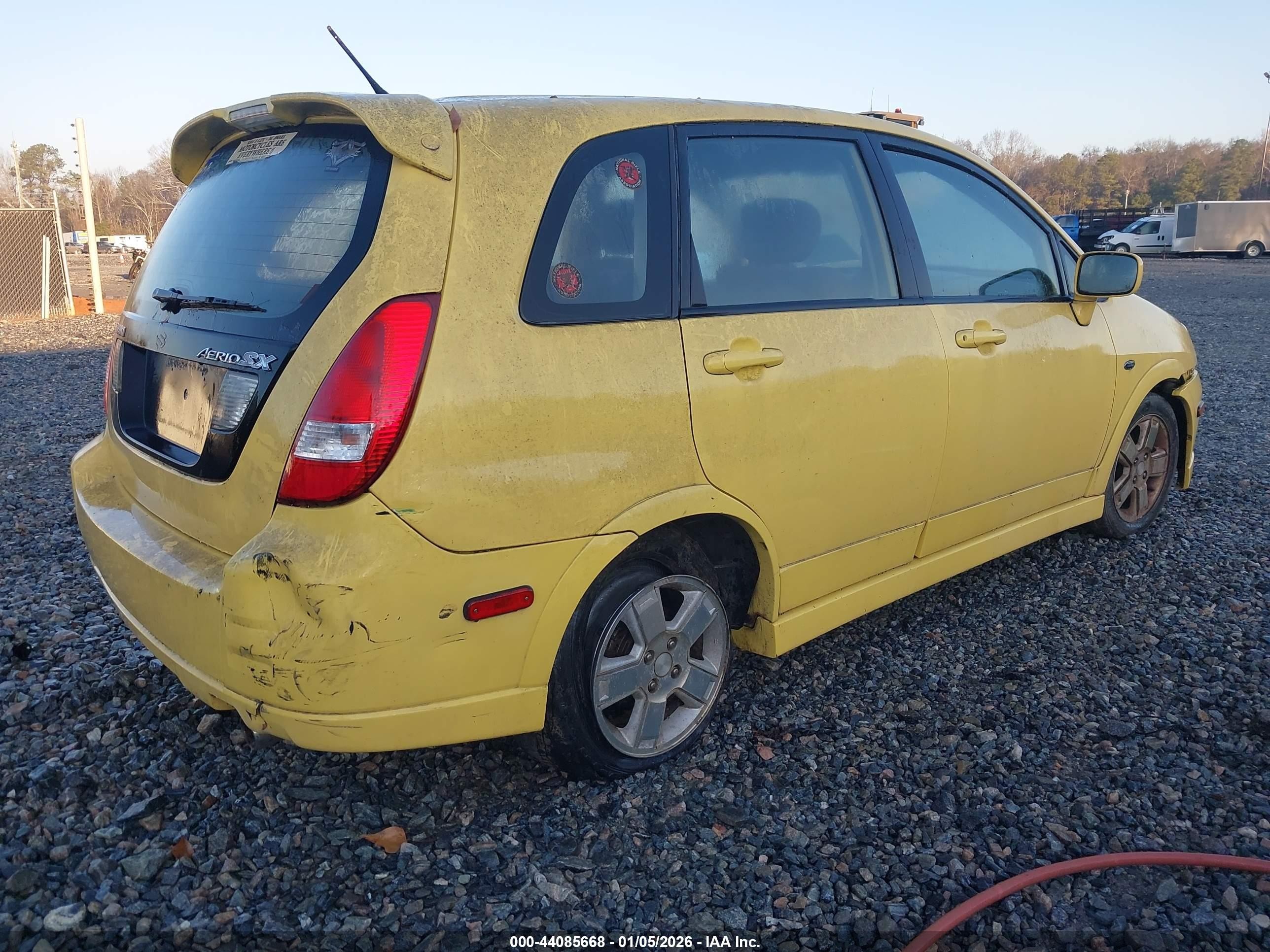 2003 Suzuki Aerio Sx   Yellow vin: JS2RC41H135209805