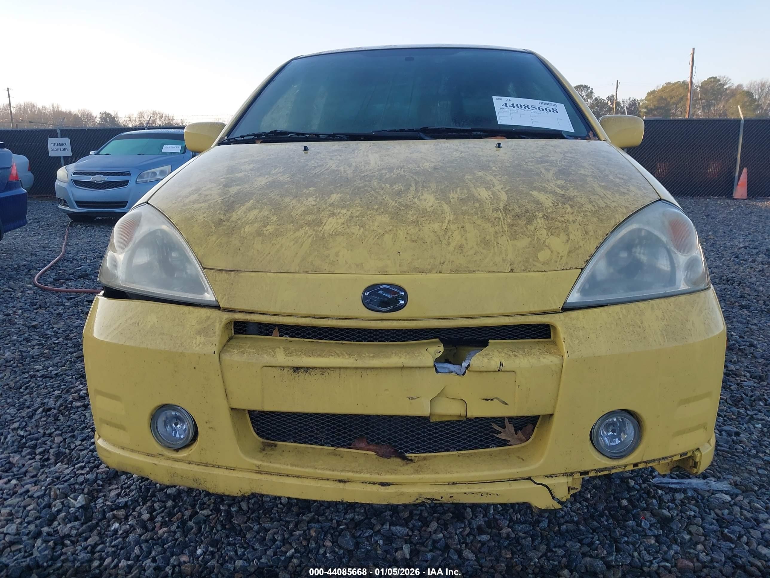 2003 Suzuki Aerio Sx   Yellow vin: JS2RC41H135209805
