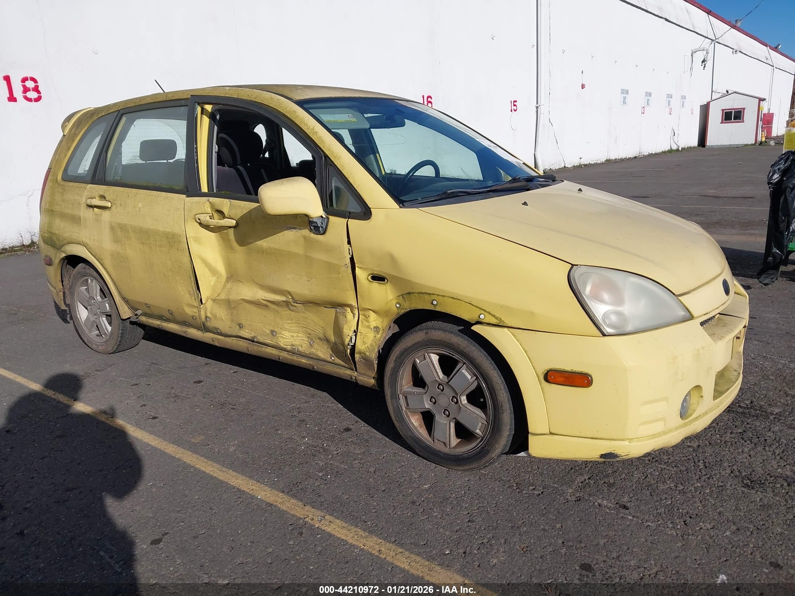 2003 Suzuki Aerio Sx   Yellow vin: JS2RC41HX35203128