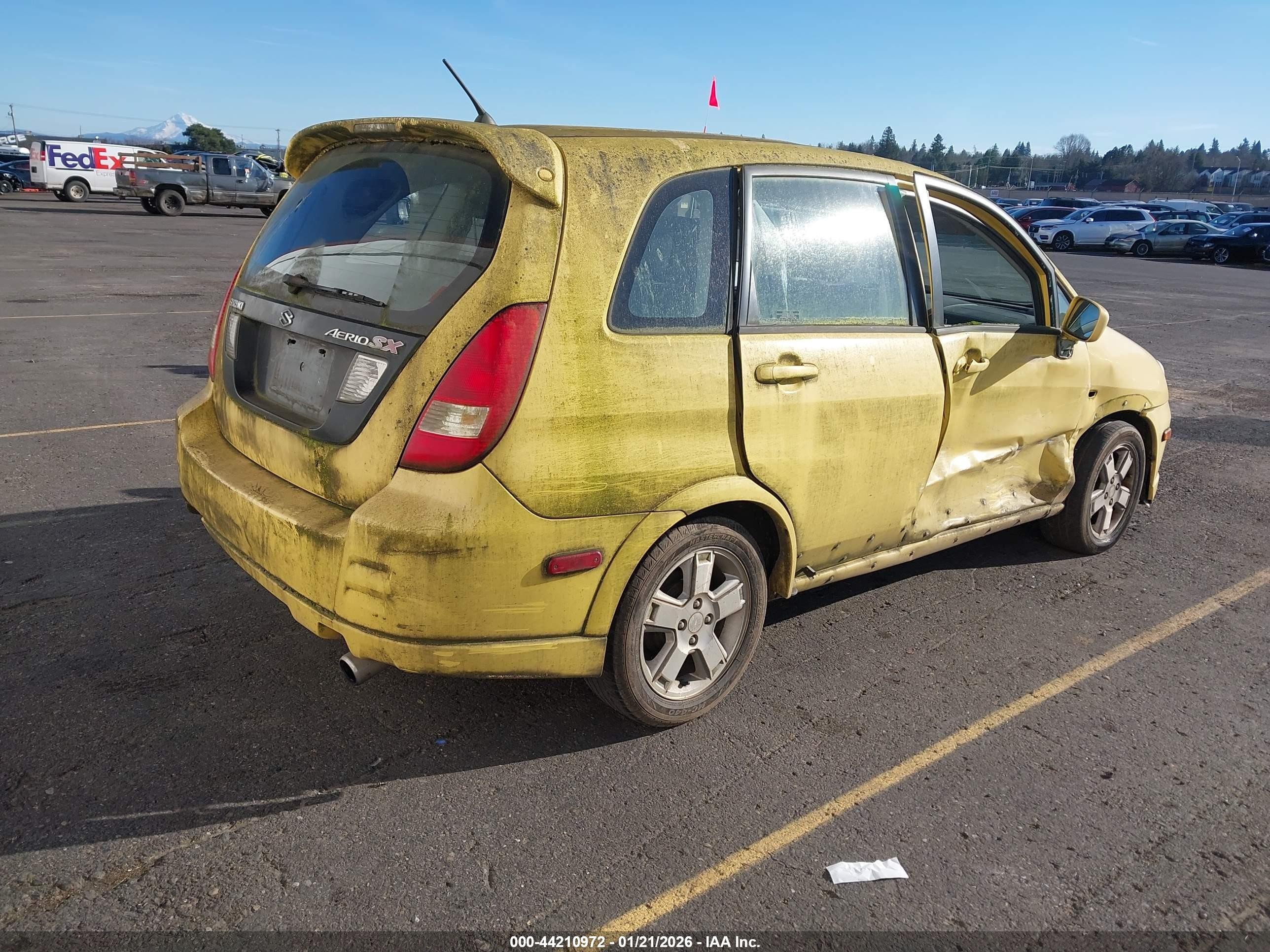 2003 Suzuki Aerio Sx   Yellow vin: JS2RC41HX35203128