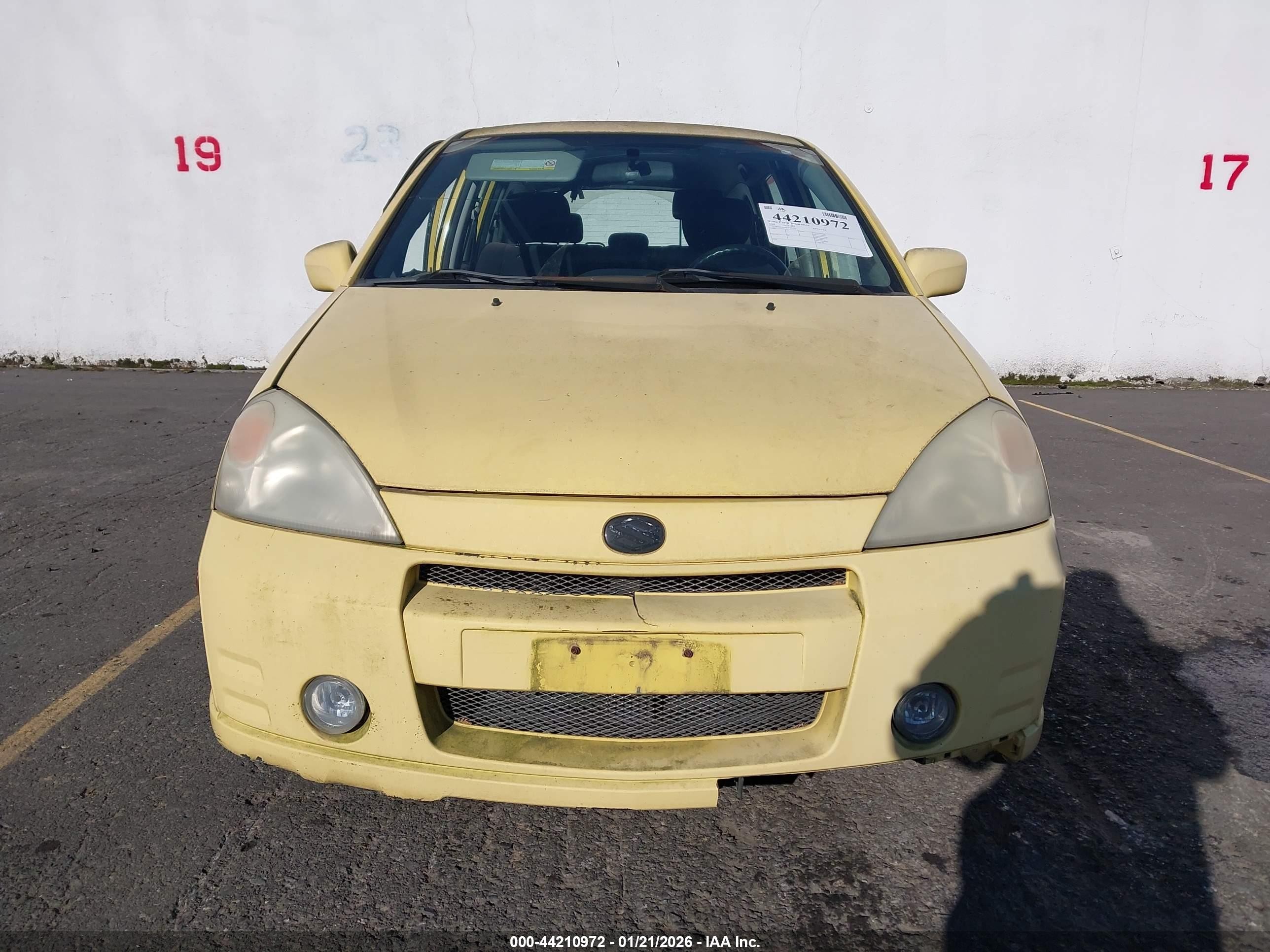 2003 Suzuki Aerio Sx   Yellow vin: JS2RC41HX35203128