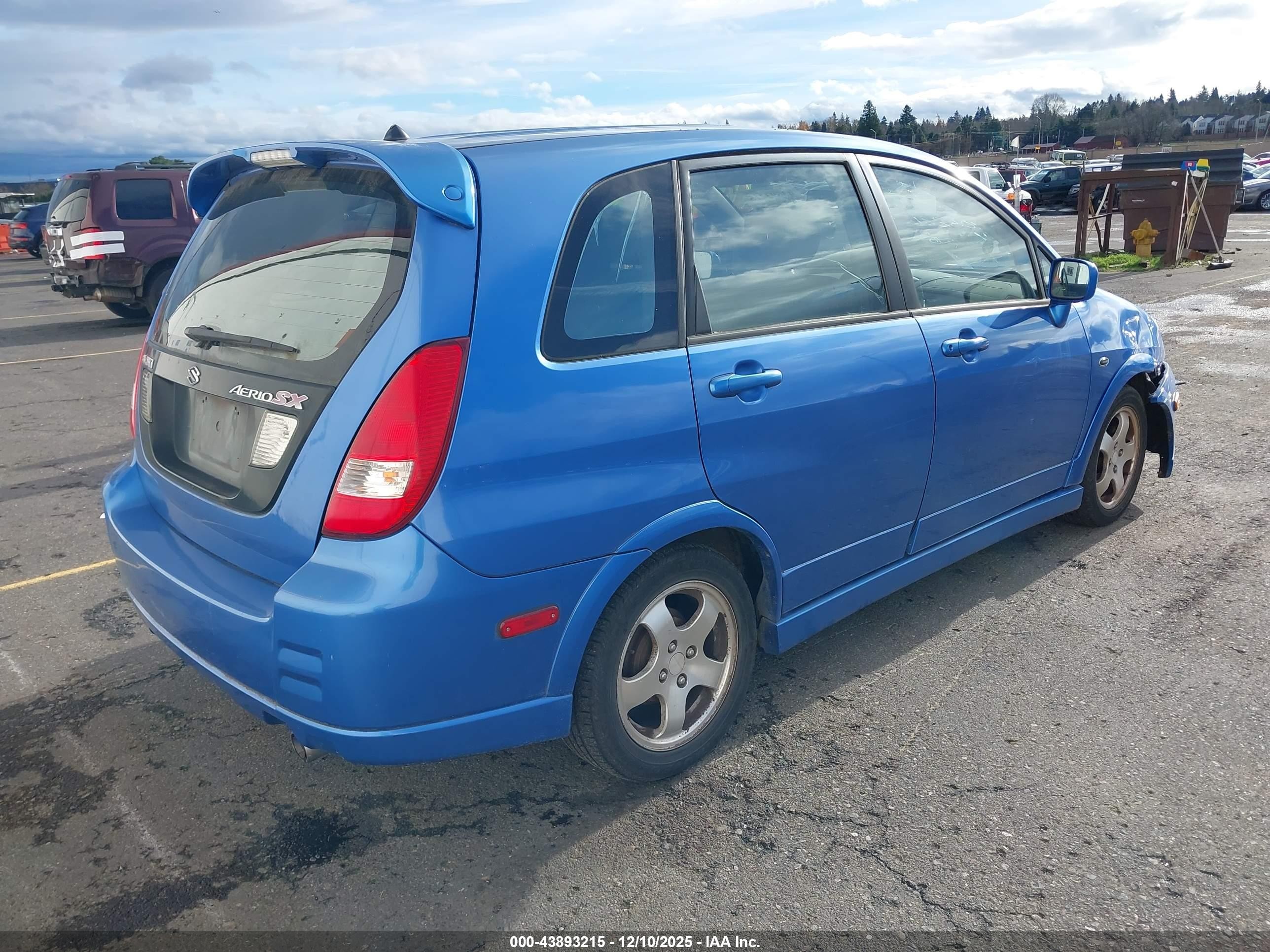 2004 Suzuki Aerio Sx   Blue vin: JS2RC61H345253382