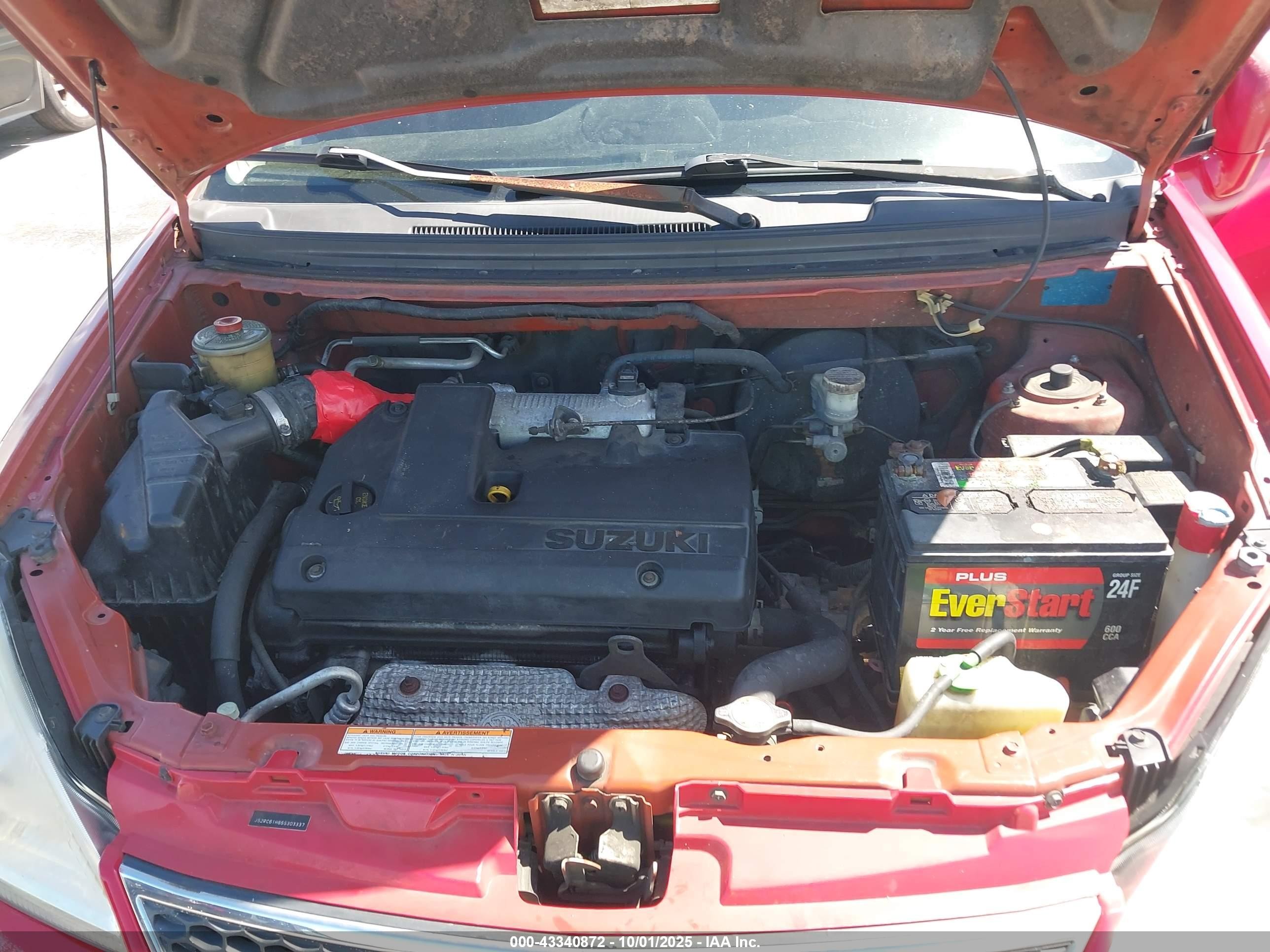 2005 Suzuki Aerio Sx   Red vin: JS2RC61H655303337