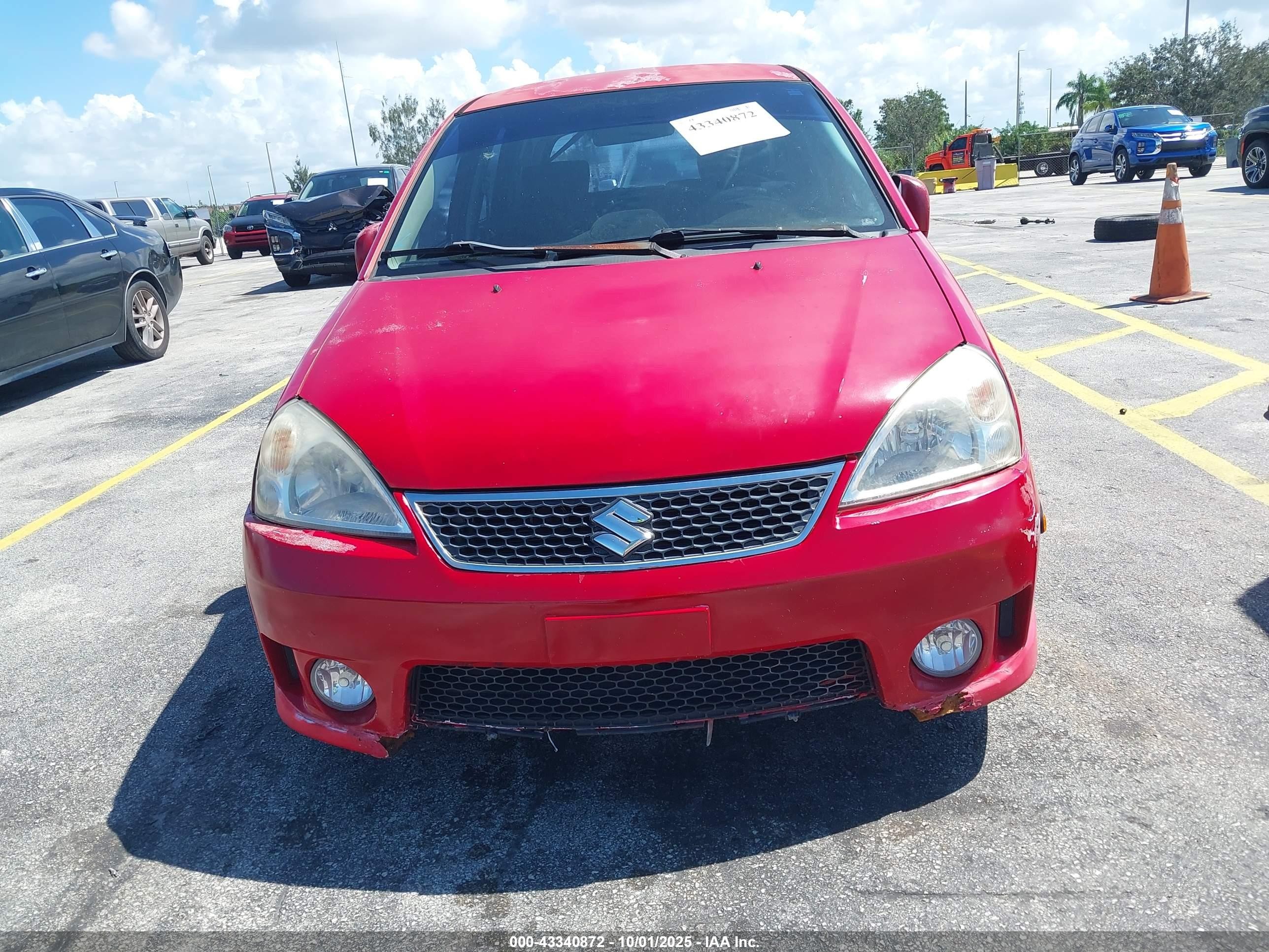 2005 Suzuki Aerio Sx   Red vin: JS2RC61H655303337