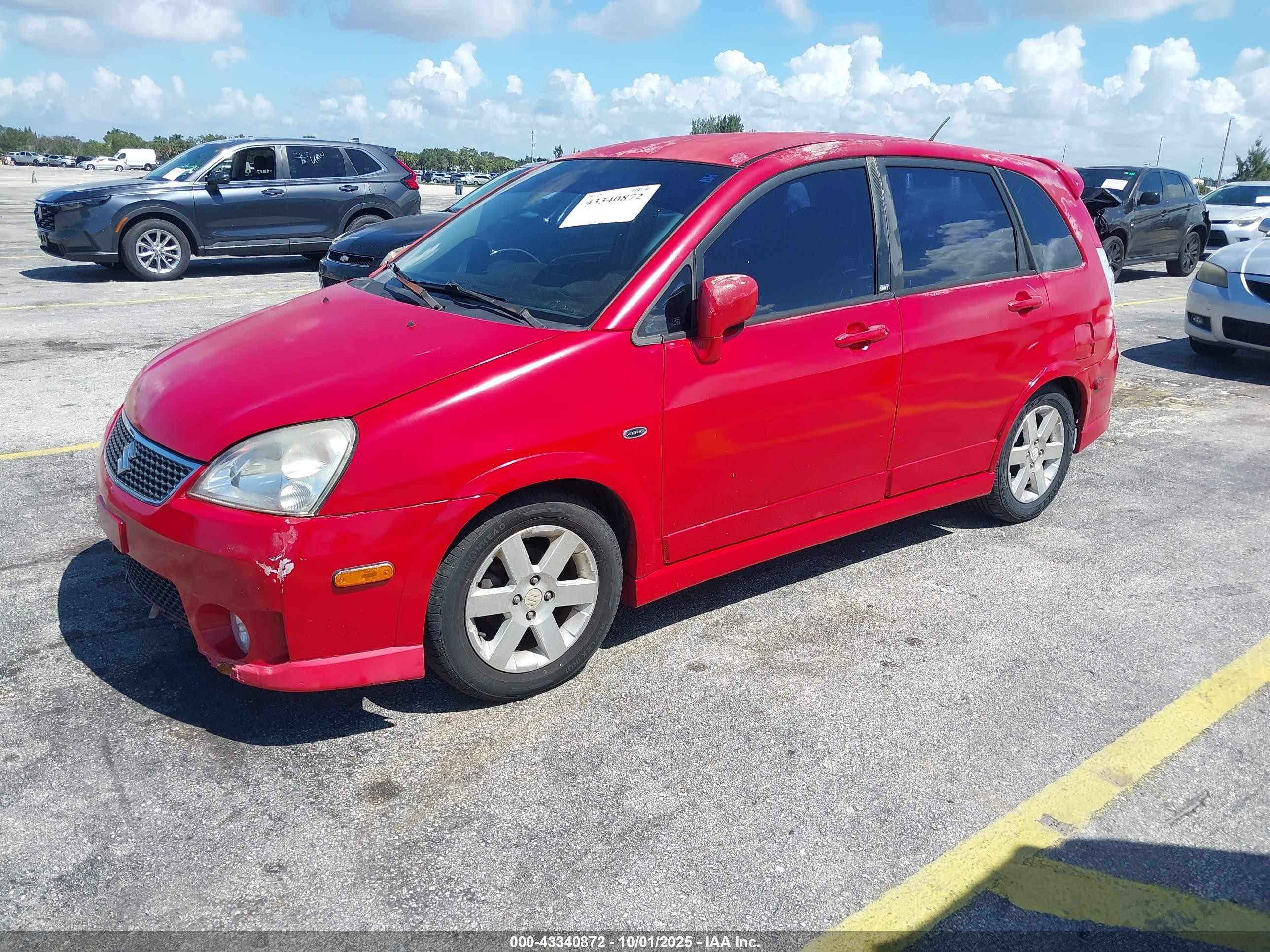 2005 Suzuki Aerio Sx   Red vin: JS2RC61H655303337