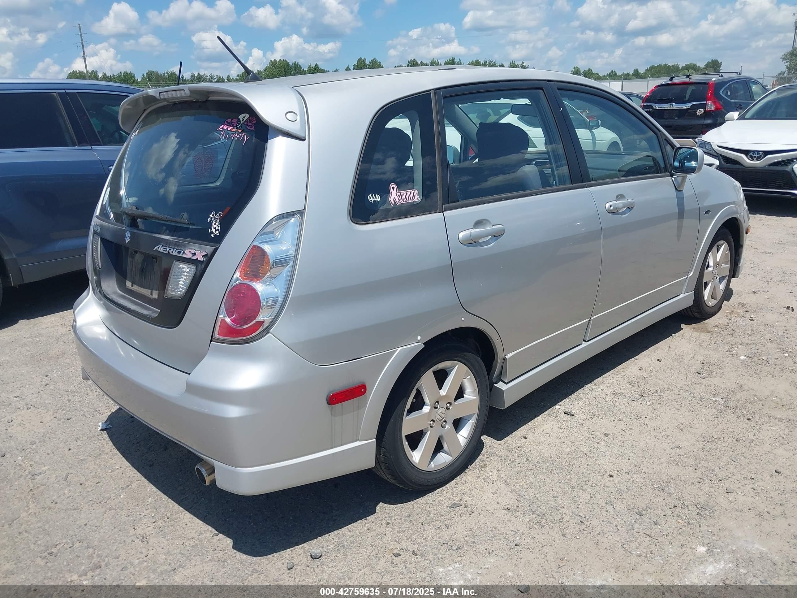 2005 Suzuki Aerio Sx   Silver vin: JS2RC61H755301967