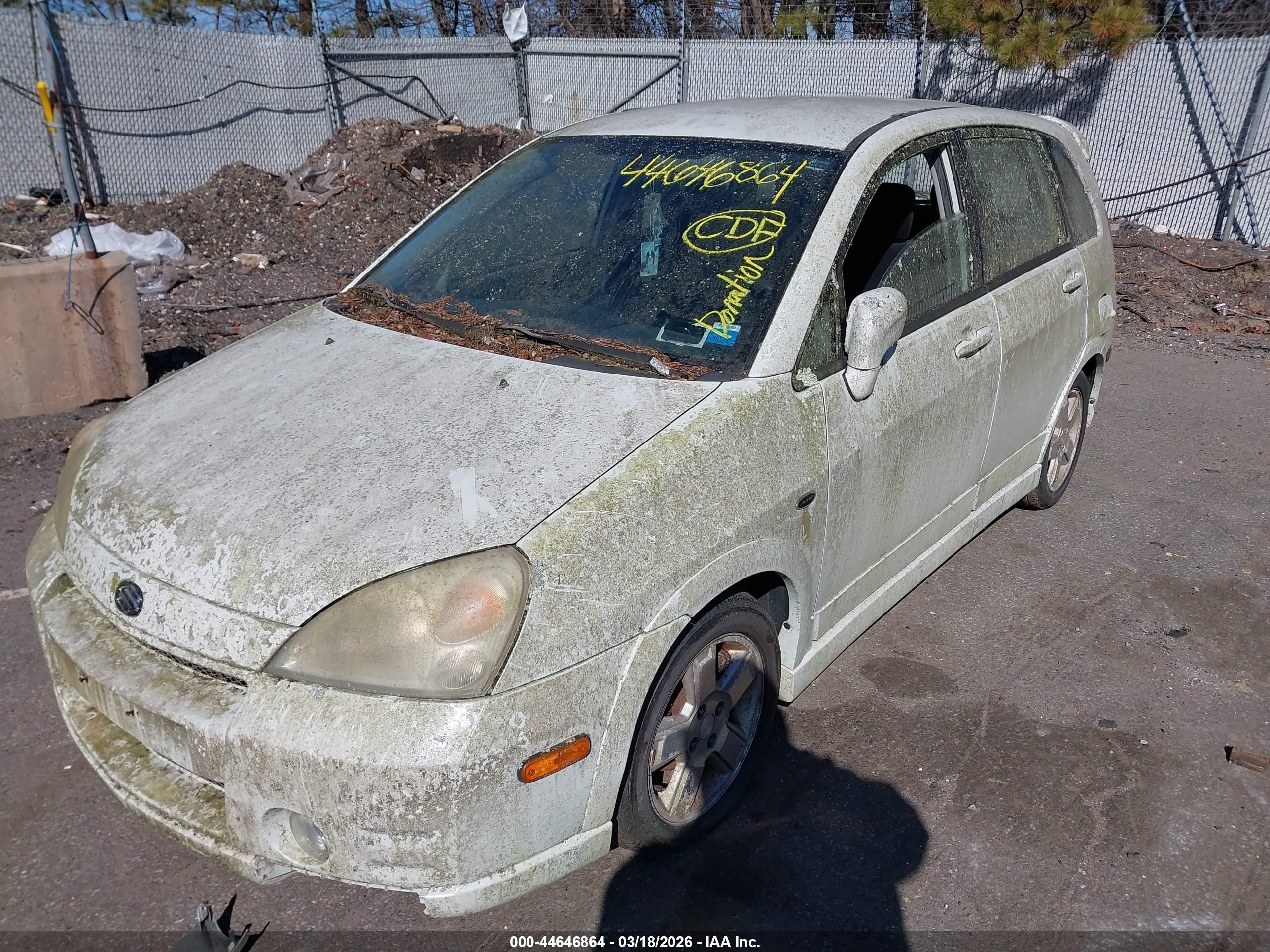 2003 Suzuki Aerio Sx   White vin: JS2RD41H335201153