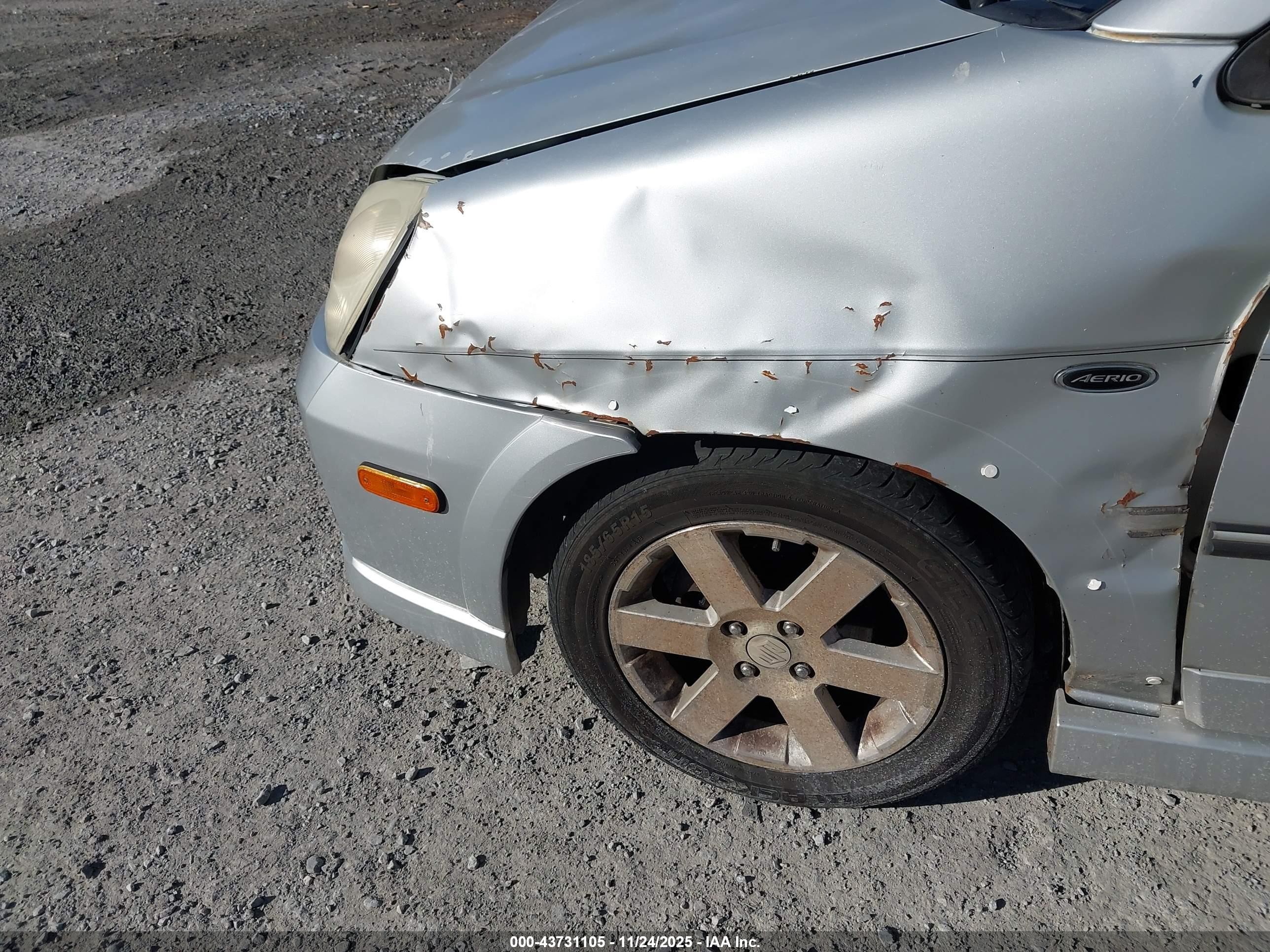 2005 Suzuki Aerio Sx   Silver vin: JS2RD61H555300975