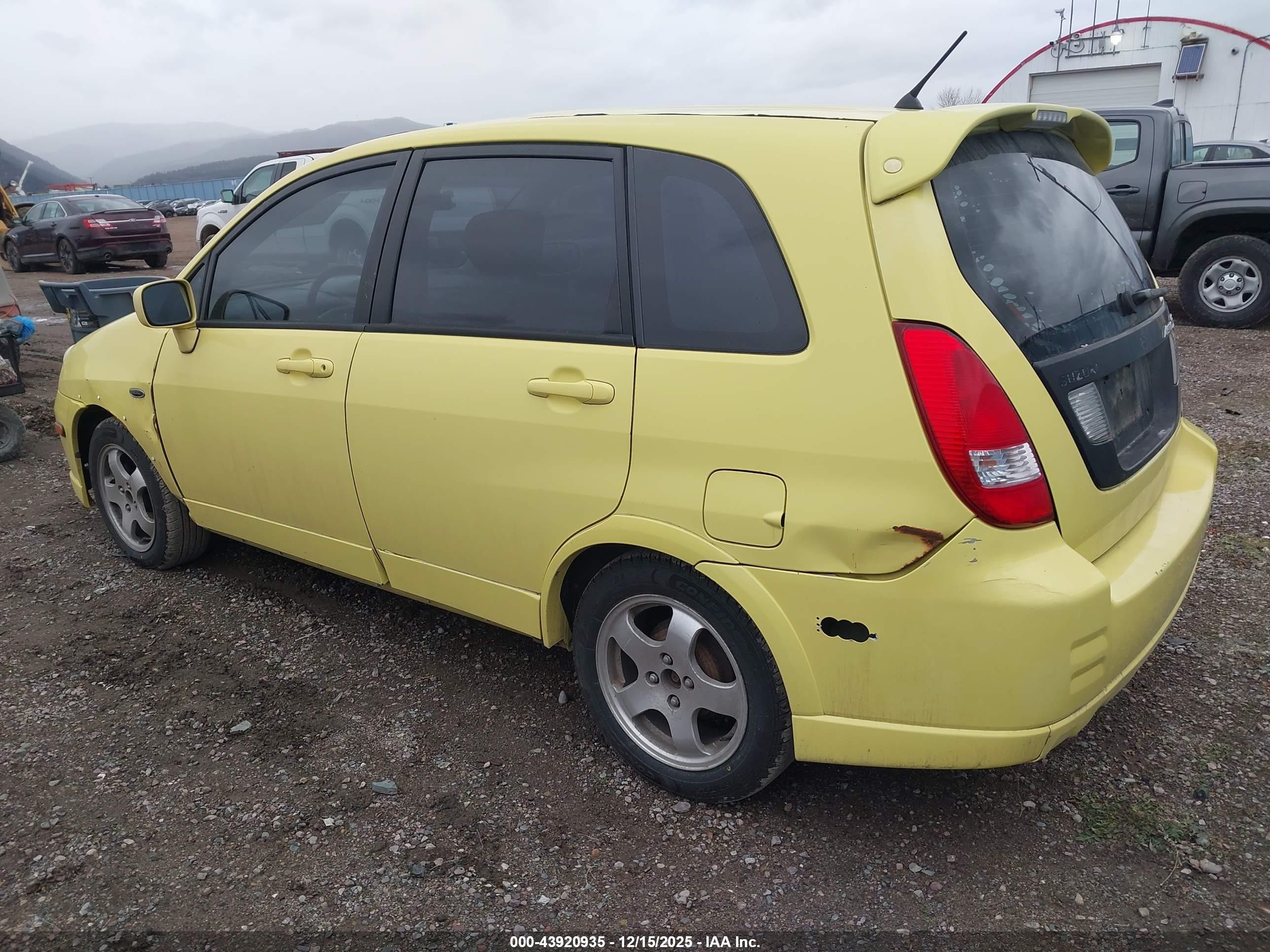 2004 Suzuki Aerio Sx   Yellow vin: JS2RD61H745251230
