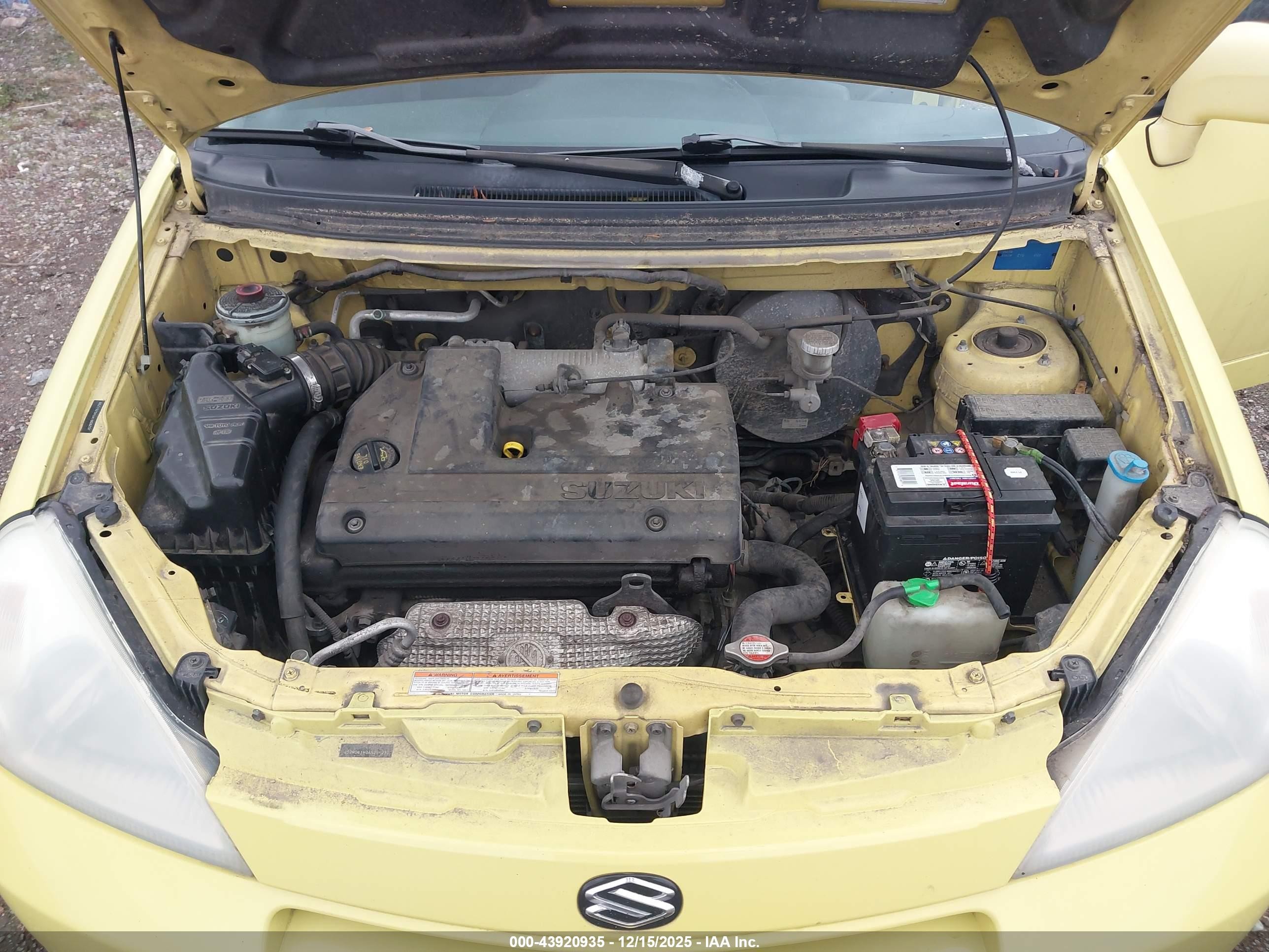 2004 Suzuki Aerio Sx   Yellow vin: JS2RD61H745251230