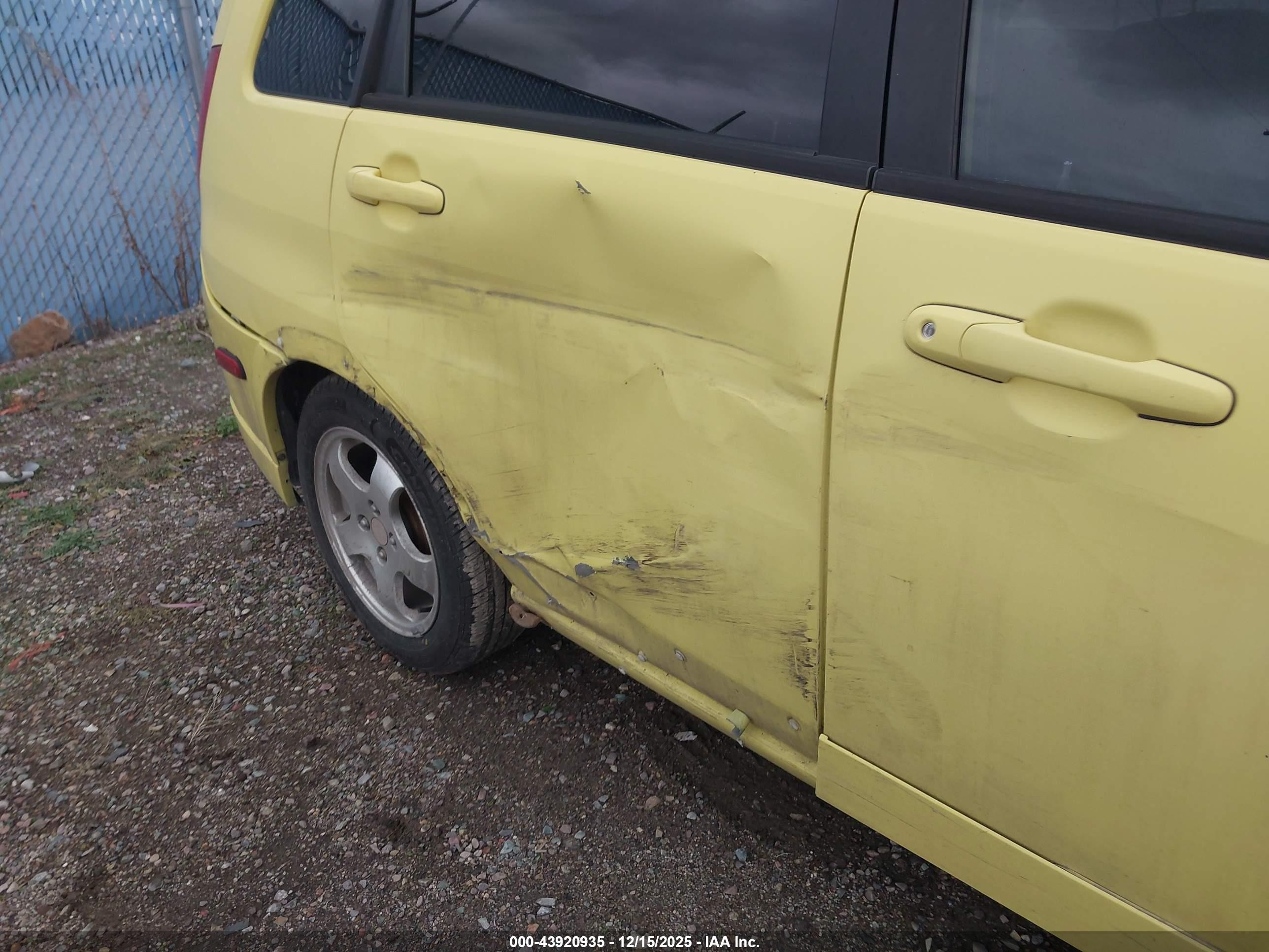 2004 Suzuki Aerio Sx   Yellow vin: JS2RD61H745251230