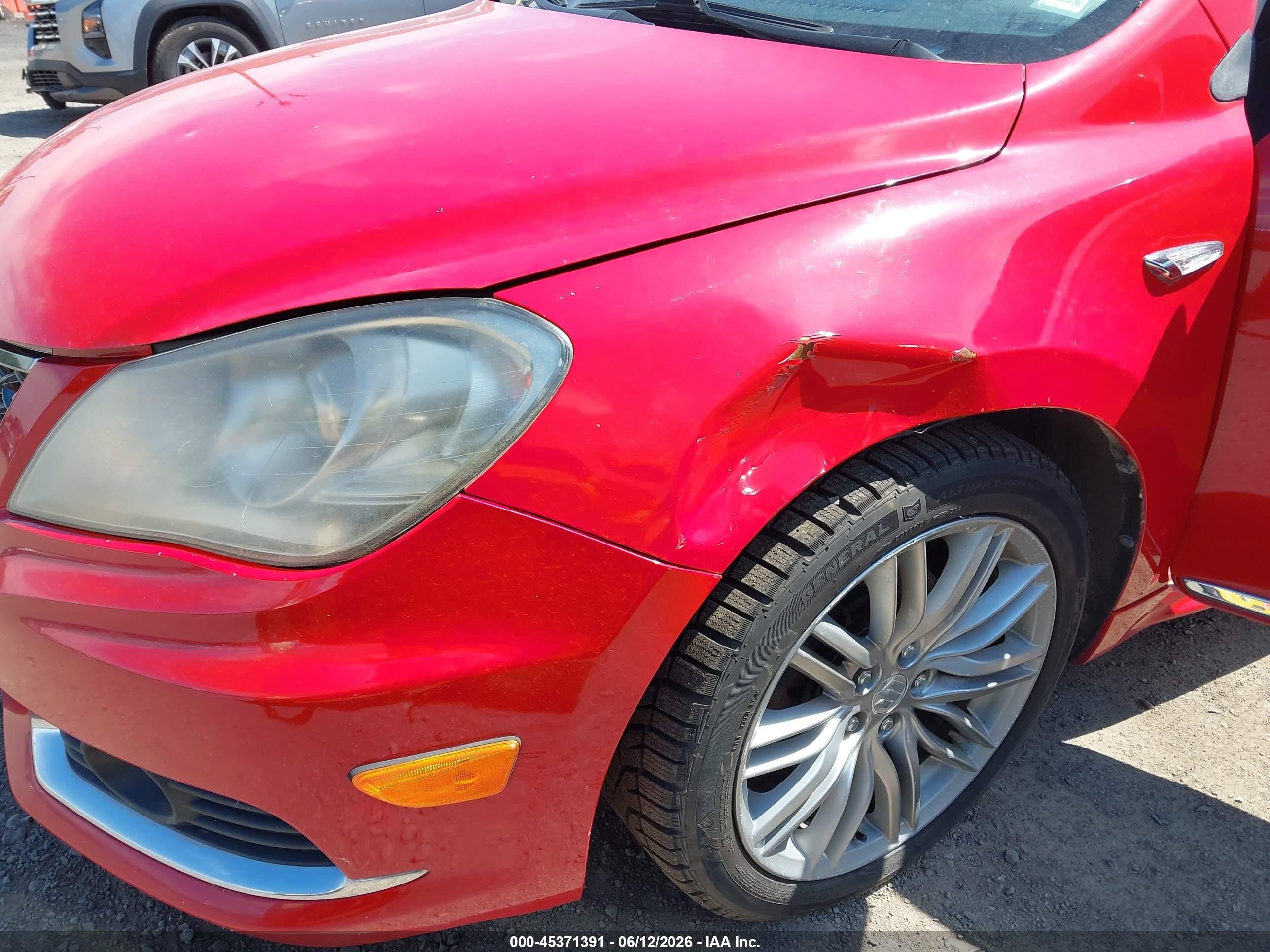 2013 Suzuki Kizashi Sport Gts Red vin: JS2RF9A62D6100140
