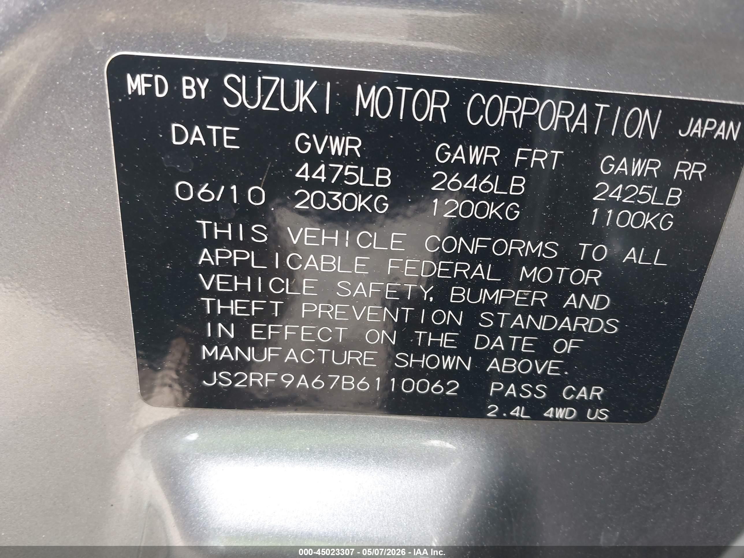 2011 Suzuki Kizashi Sport Gts Silver vin: JS2RF9A67B6110062