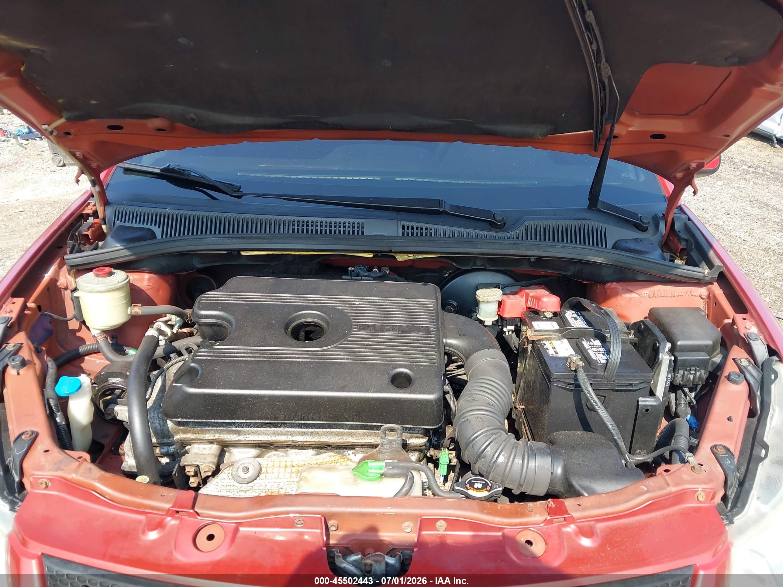 2008 Suzuki Sx4 Convenience/touring Red vin: JS2YB417685102763