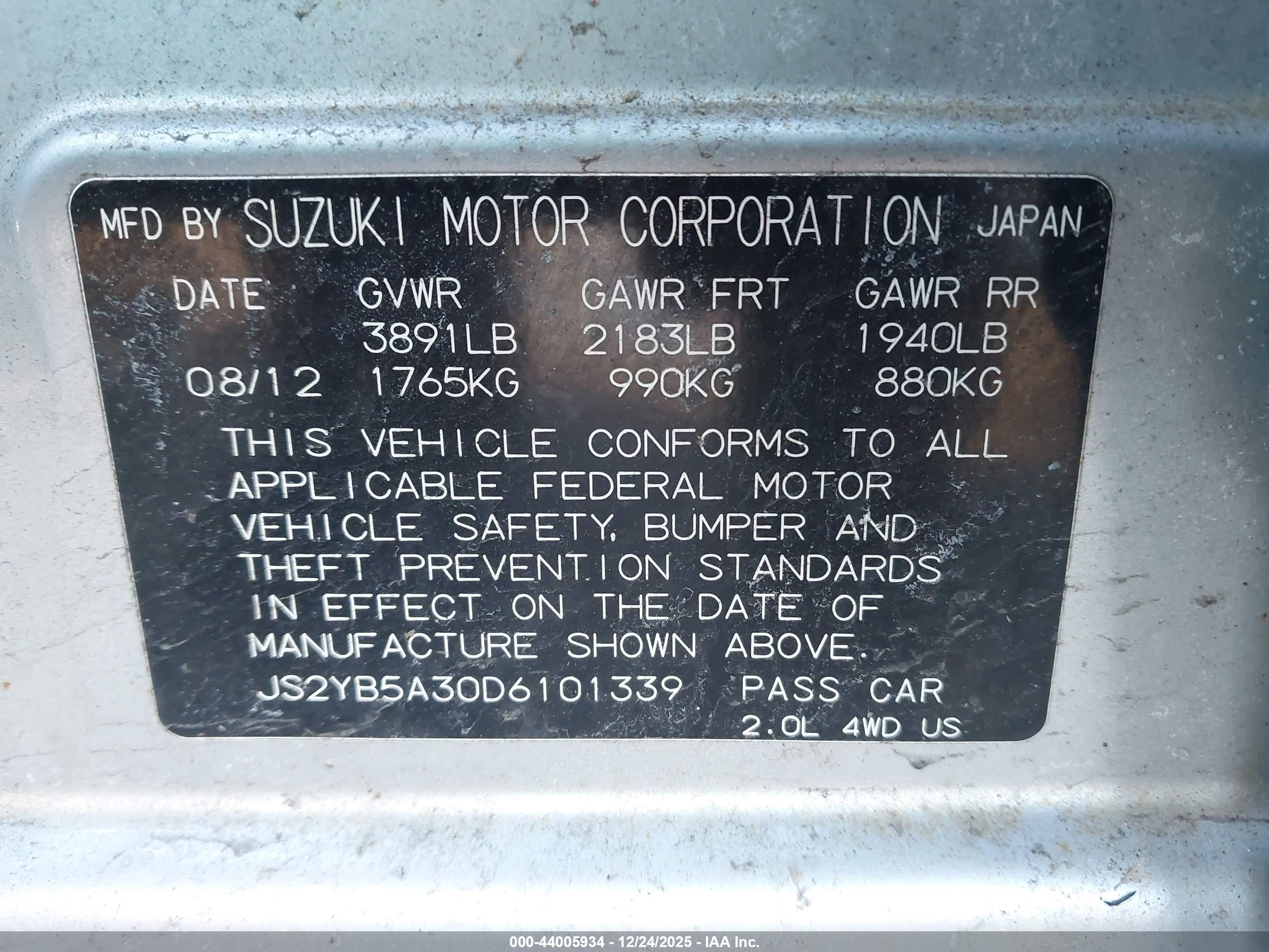 2013 Suzuki Sx4 Premium Silver vin: JS2YB5A30D6101339