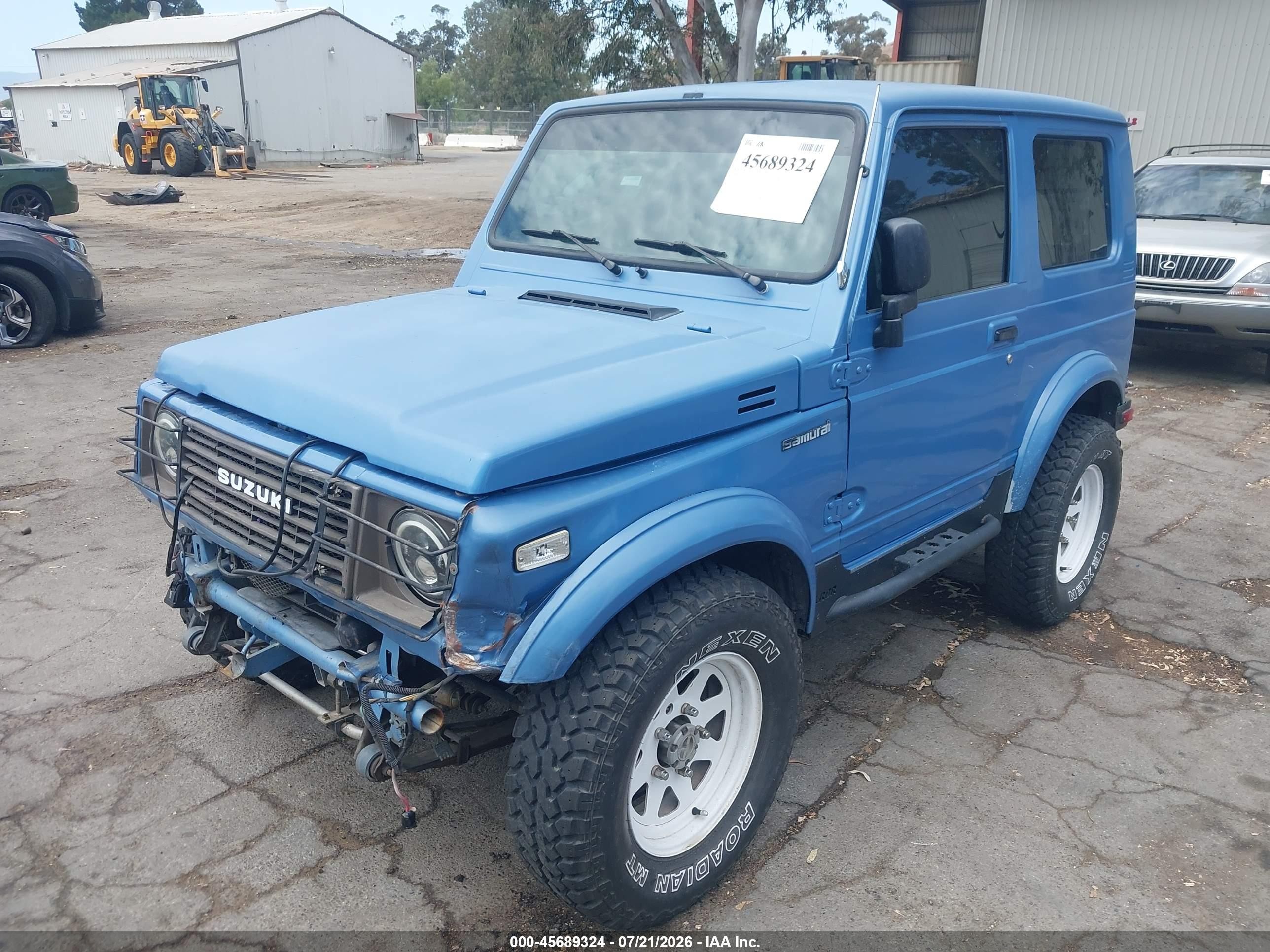 1986 Suzuki Samurai Blue vin: JS3JC51V0G4100655