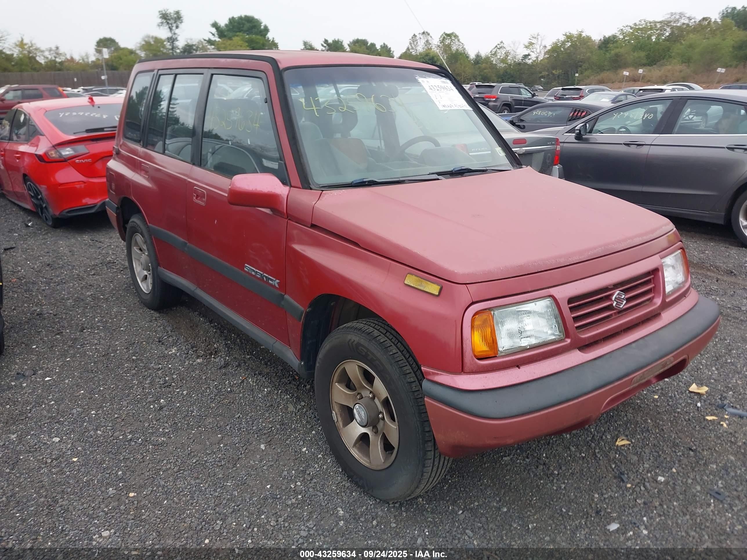 1995 Suzuki Sidekick Jx/jlx Red vin: JS3TD03V0S4110195