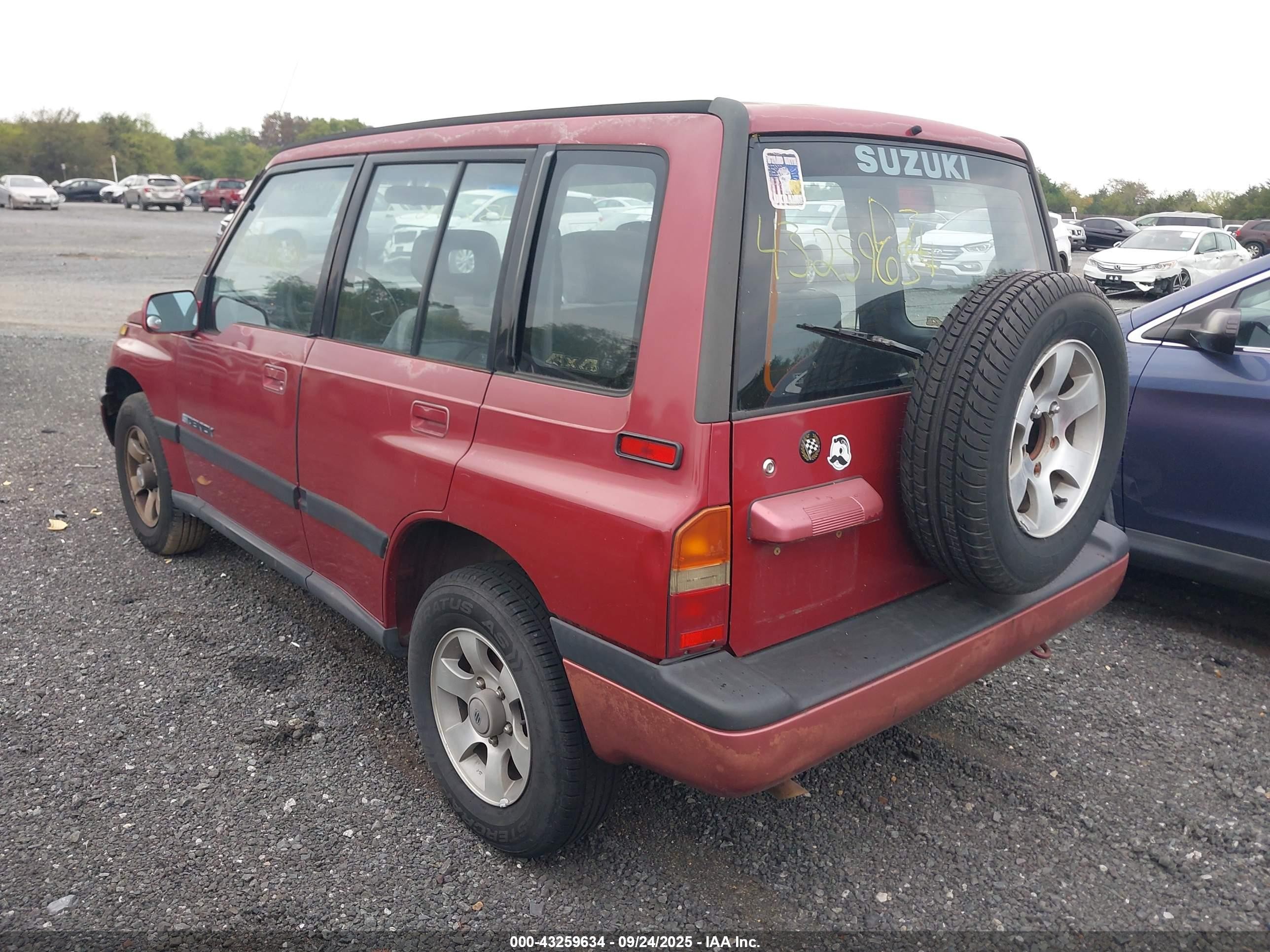 1995 Suzuki Sidekick Jx/jlx Red vin: JS3TD03V0S4110195