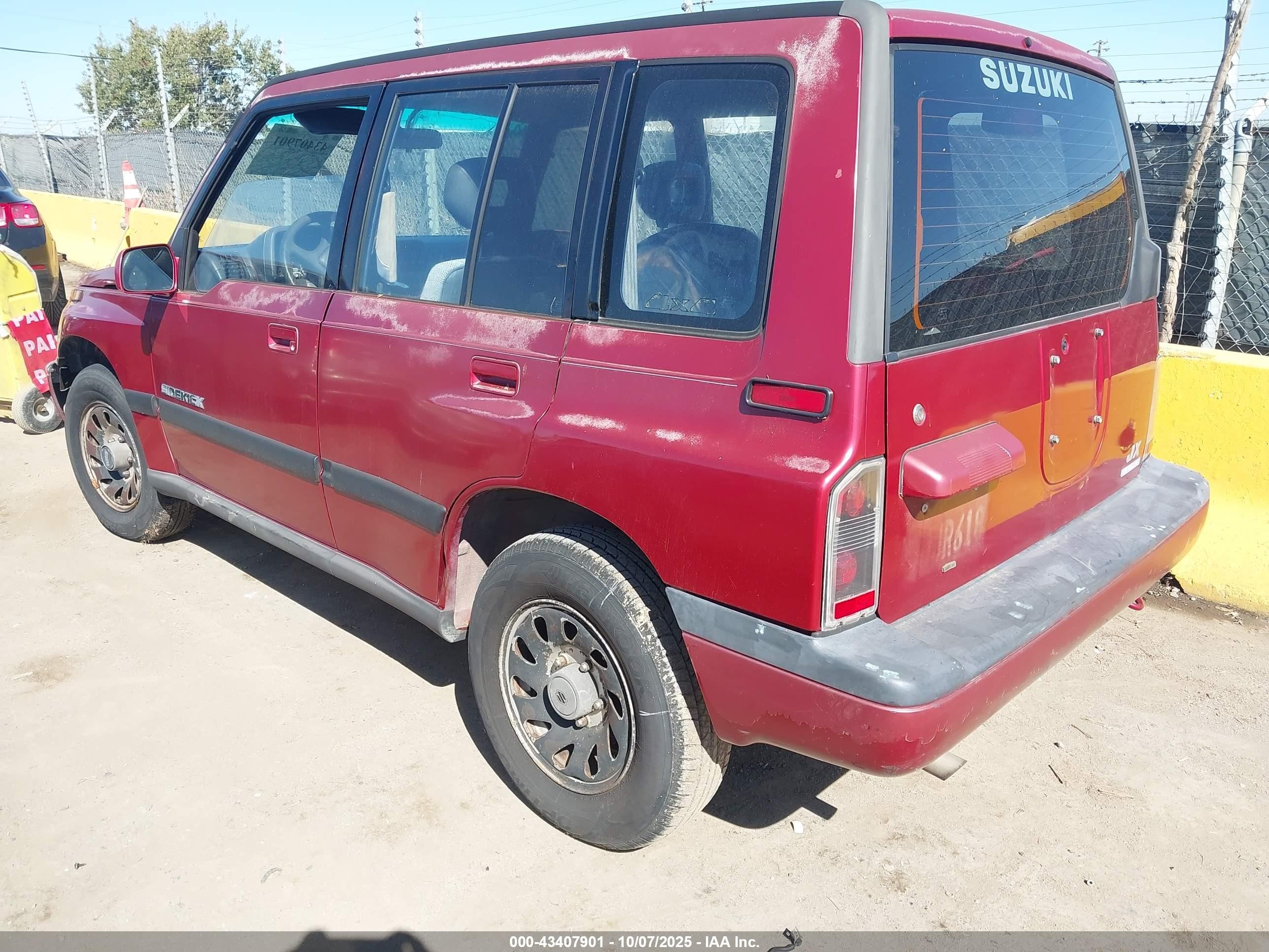 1995 Suzuki Sidekick Jx/jlx Maroon vin: JS3TD03V3S4102656