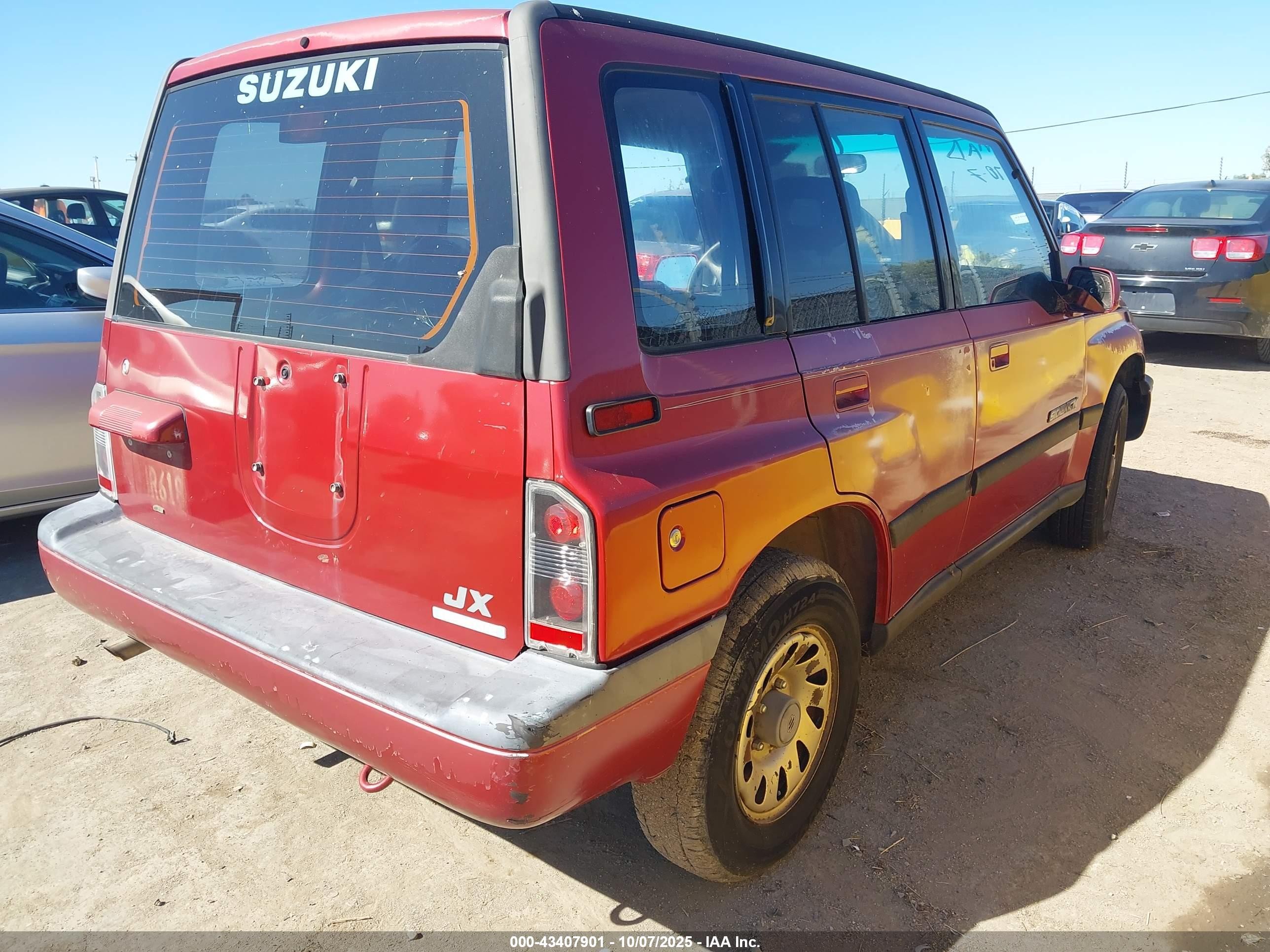 1995 Suzuki Sidekick Jx/jlx Maroon vin: JS3TD03V3S4102656